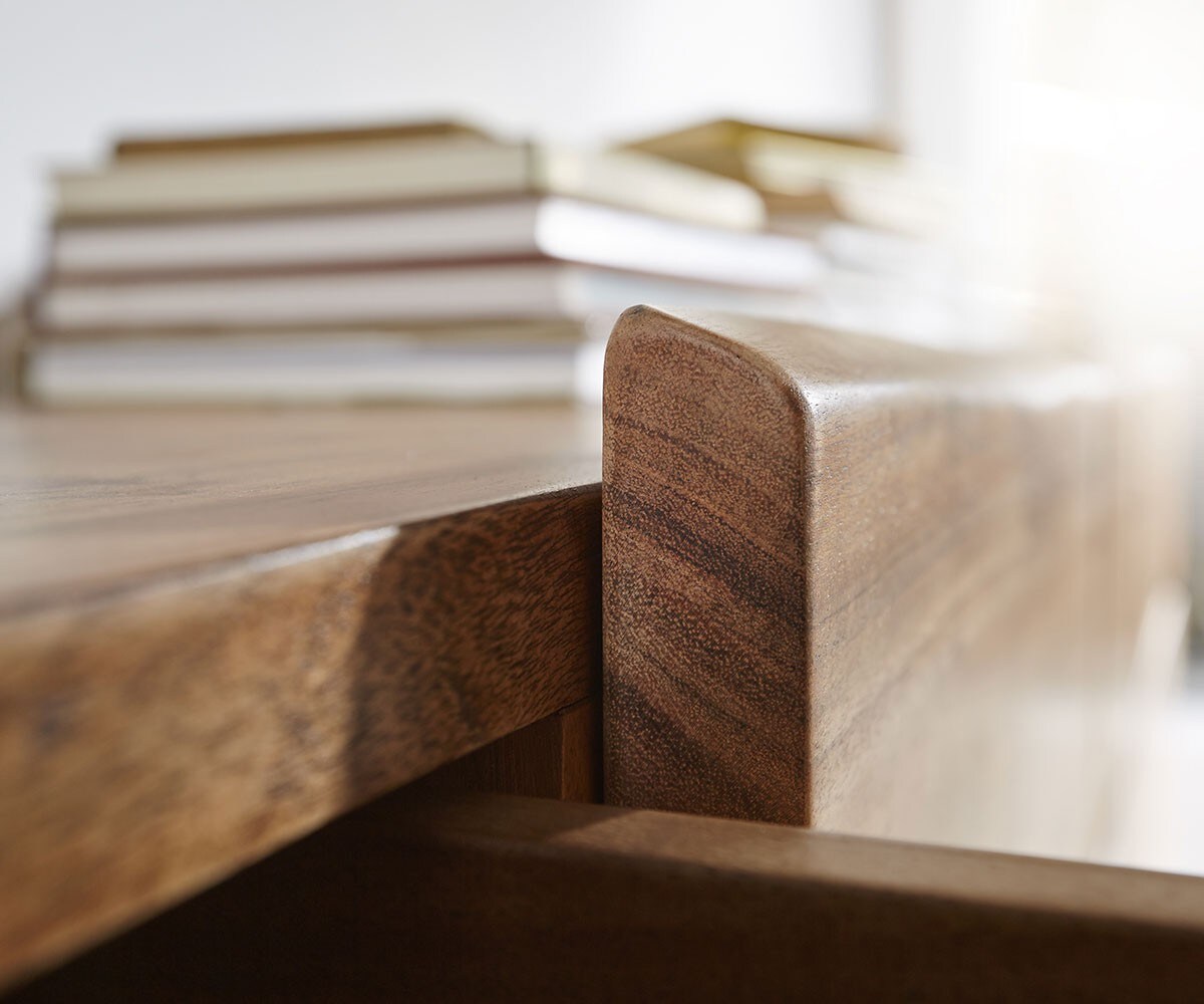 Sideboard Live-Edge 172 cm Akazie Natur 4 Türen 4 Schübe 5