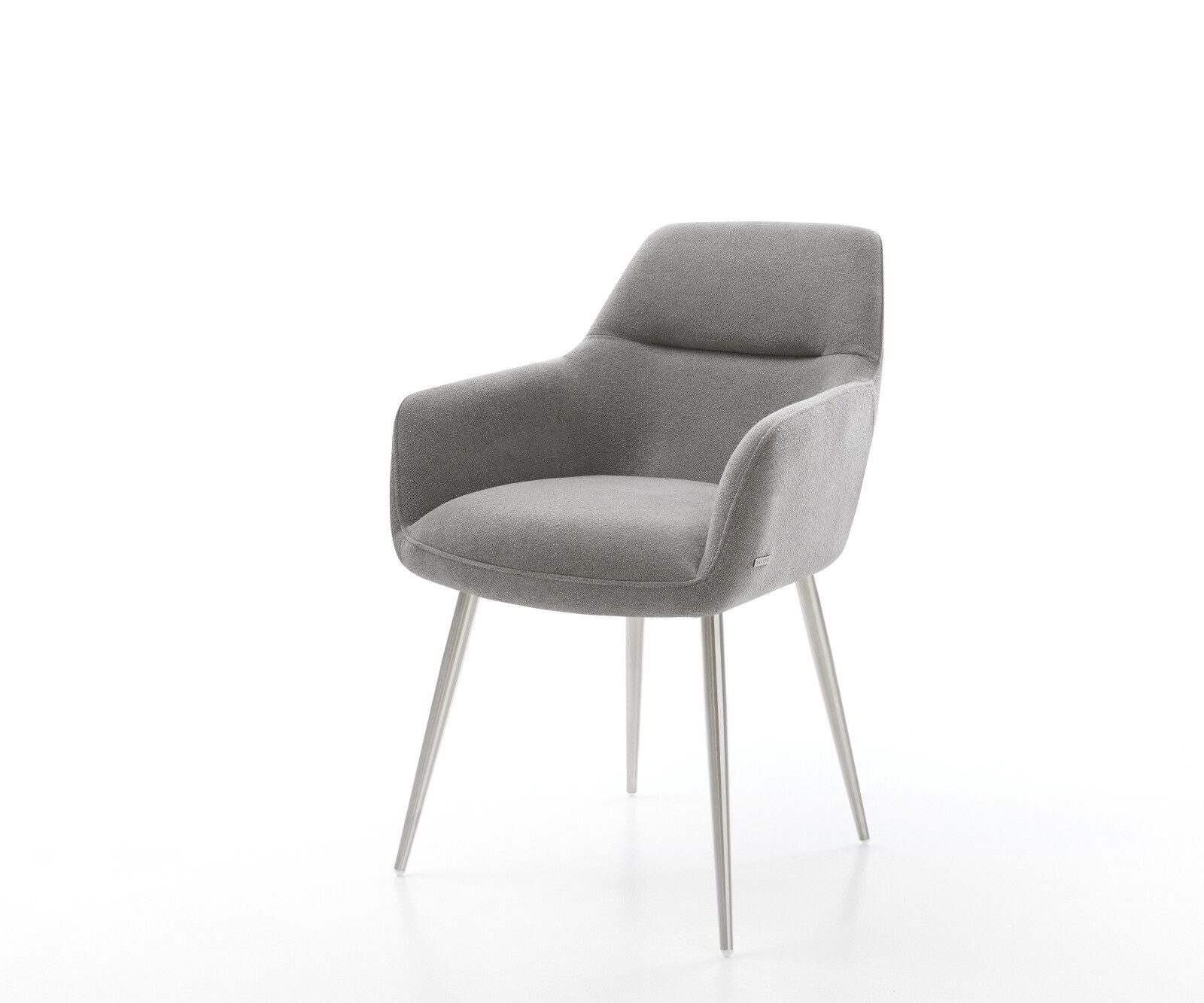 Esszimmerstuhl Pejo-Flex Strukturstoff Soft Grau 4-Fuß konisch Edelstahl Ta günstig online kaufen