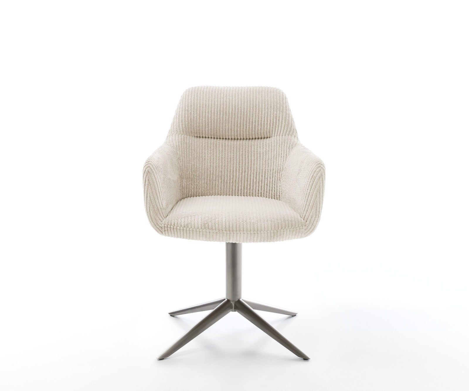 Drehstuhl Pejo-Flex Cord Beige Fußkreuz Graphit 360° drehbar Wippfunktion Taschenfederkern 1