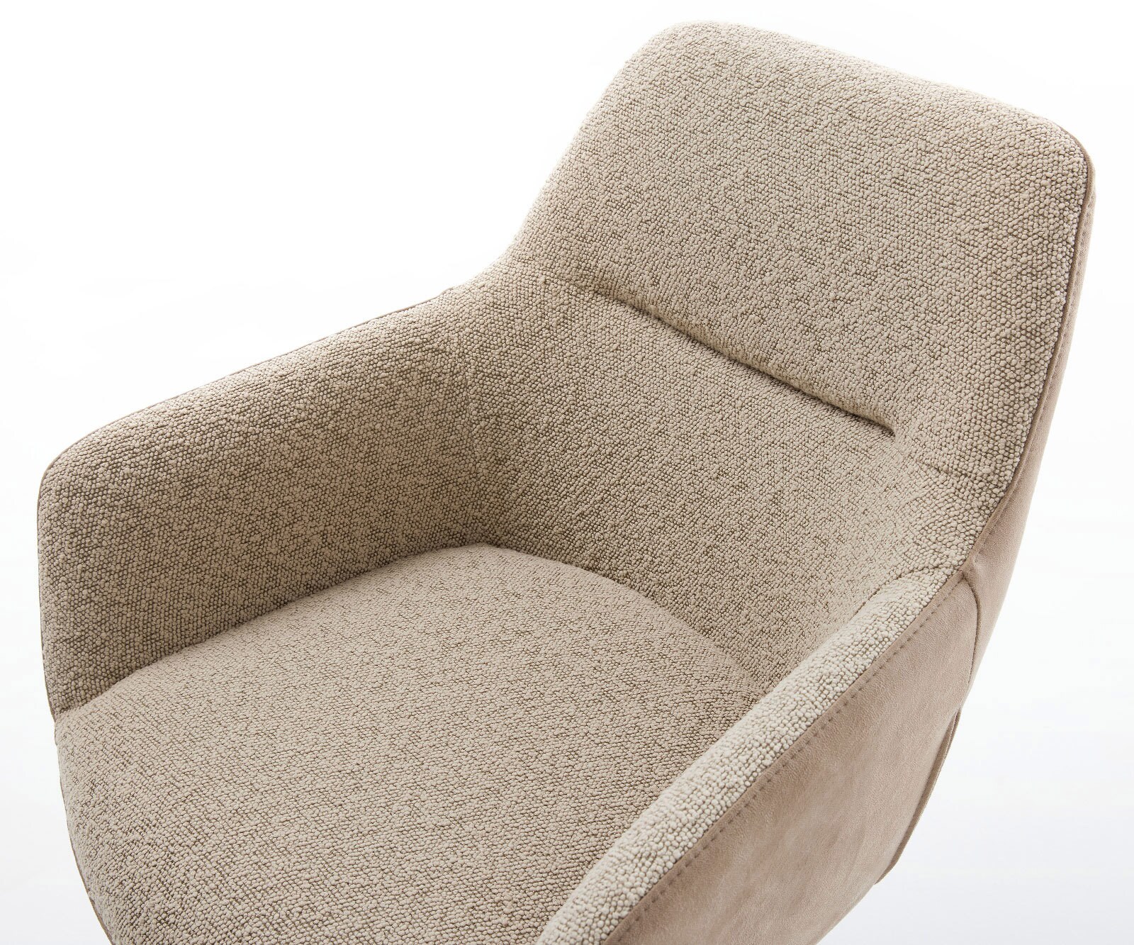 Drehstuhl Pejo-Flex Materialmix Schlamm Fußkreuz Edelstahl 360° drehbar Wippfunktion Taschenfederkern 4