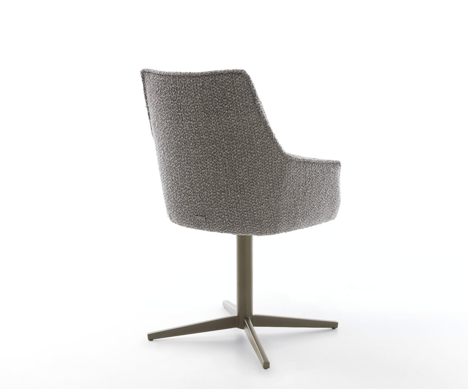 Drehstuhl Alja-Flex mit Armlehnen Bouclé Silbergrau Fußkreuz Effektfinish Titan 360° drehbar Taschenfederkern 4 Drehstuhl Alja-Flex mit Armlehnen Bouclé Silbergrau Fußkreuz Effektfinish Titan 360° drehbar Taschenfederkern 4