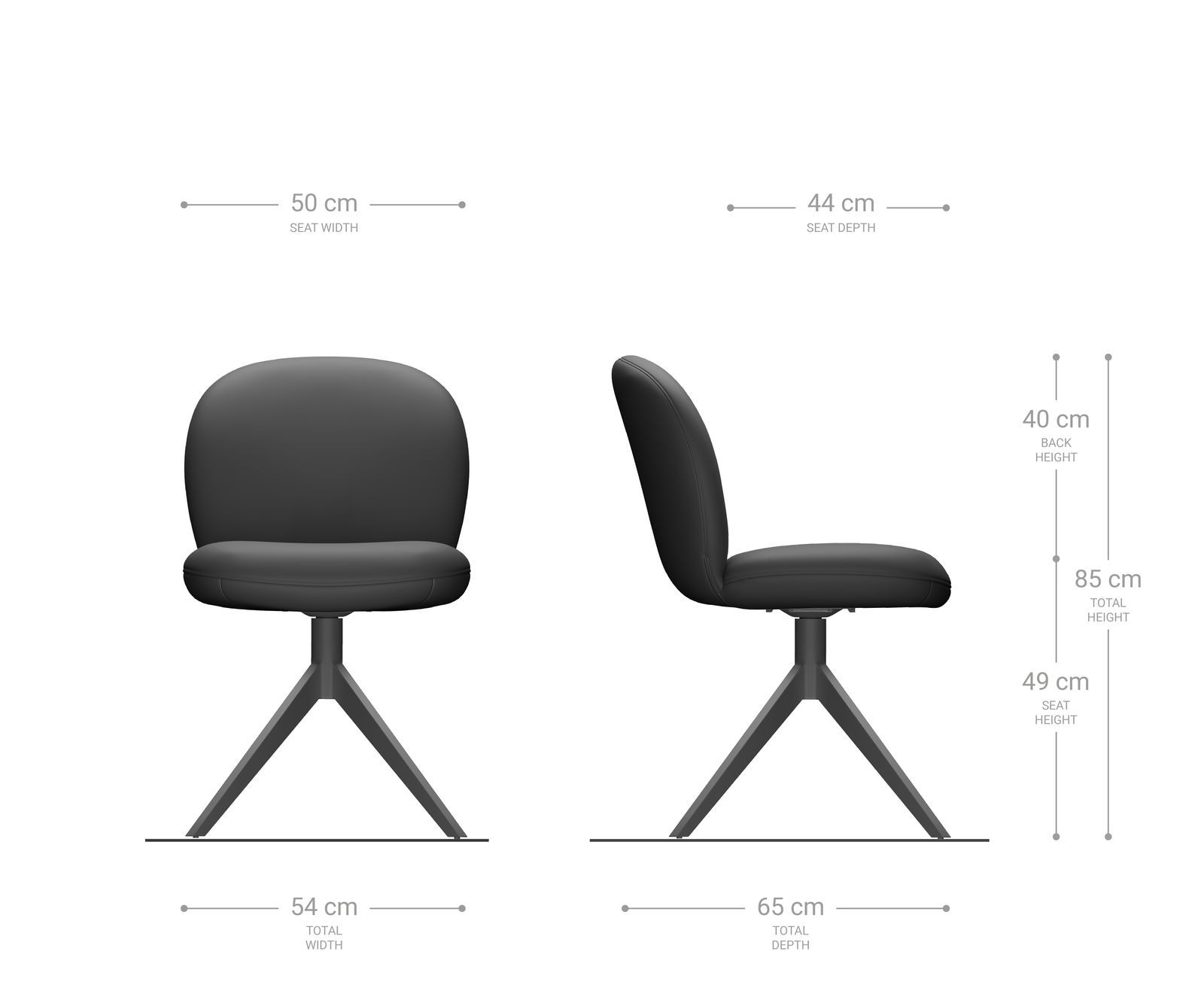 Drehstuhl Nube-Flex Bouclé Weiß Kreuzgestell breit Schwarz 360° drehbar Taschenfederkern 5 Drehstuhl Nube-Flex Bouclé Weiß Kreuzgestell breit Schwarz 360° drehbar Taschenfederkern 5