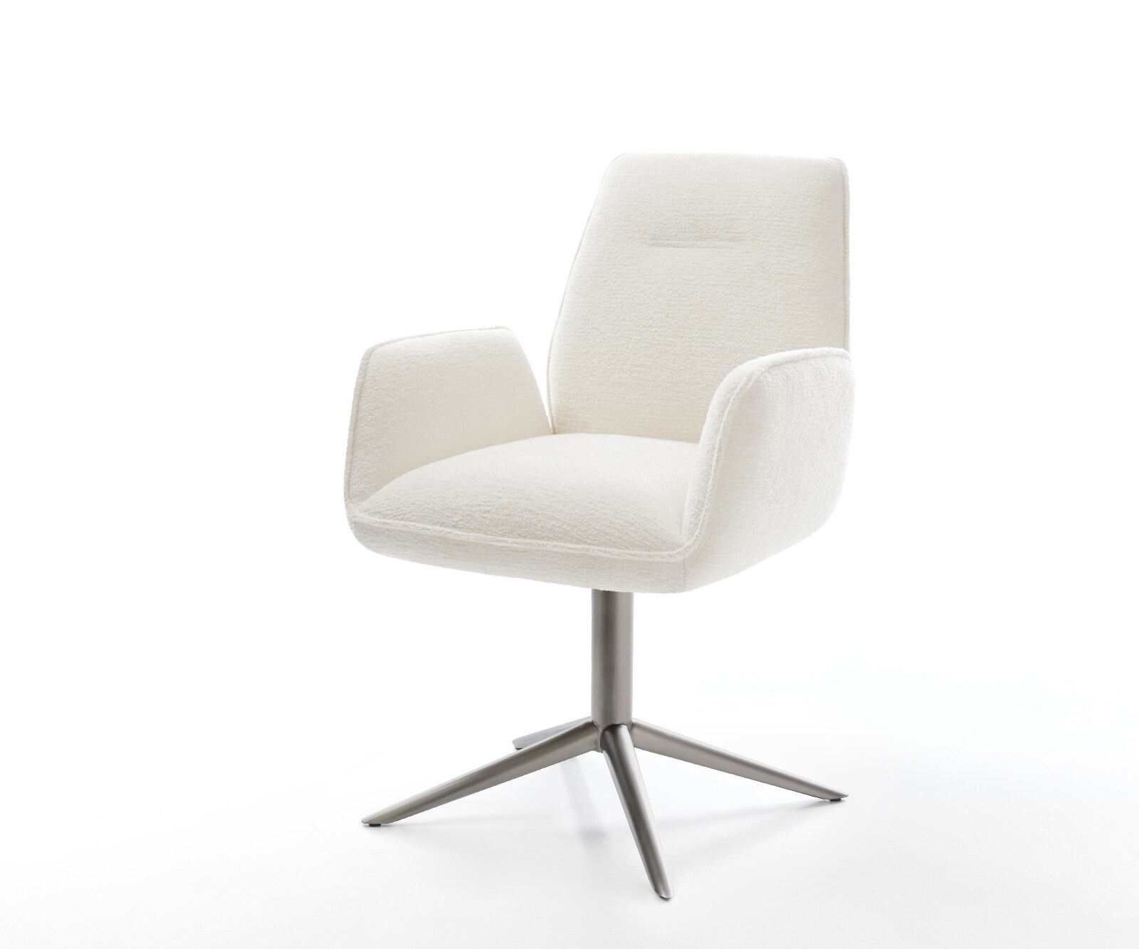 Drehstuhl Zoa-Flex Bouclé Soft Beige Fußkreuz Graphit 360° drehbar Wippfunk günstig online kaufen