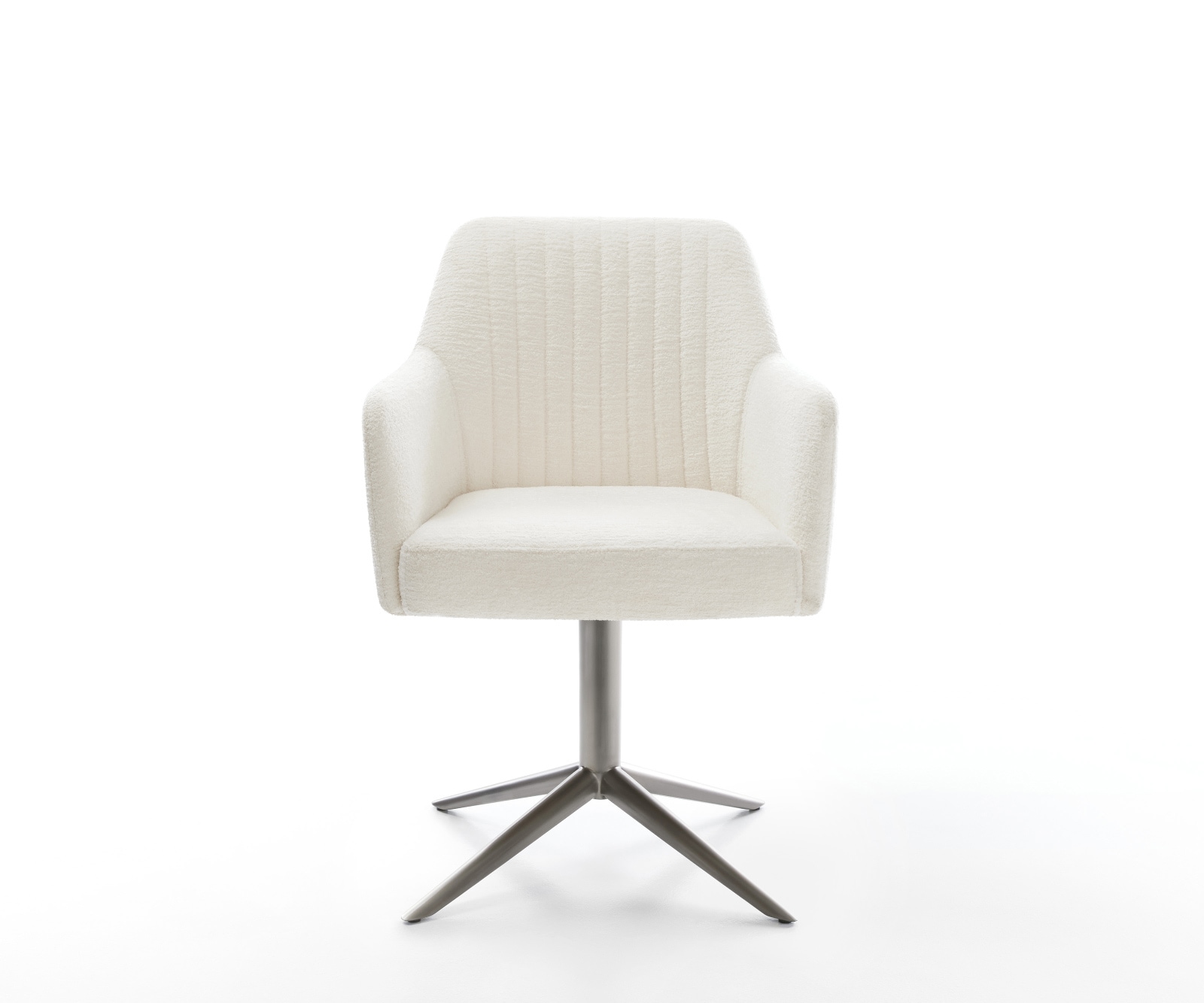 Drehstuhl Greg-Flex Bouclé Soft Beige Fußkreuz Graphit 360° drehbar Wippfunktion Taschenfederkern 2