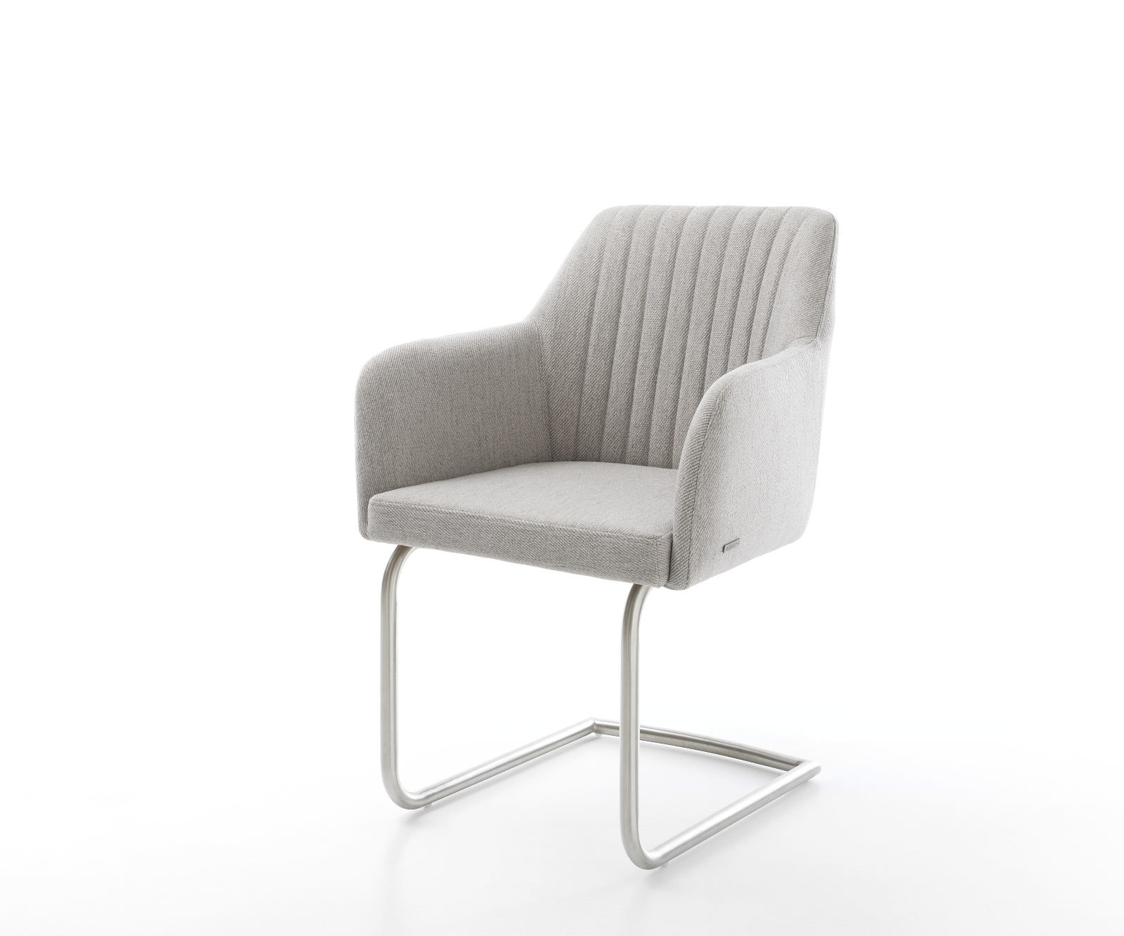 Freischwinger Greg-Flex Stripes Hellgrau Freischwinger rund Edelstahl Taschenfederkern Freischwinger Greg-Flex Stripes Hellgrau Freischwinger rund Edelstahl Taschenfederkern