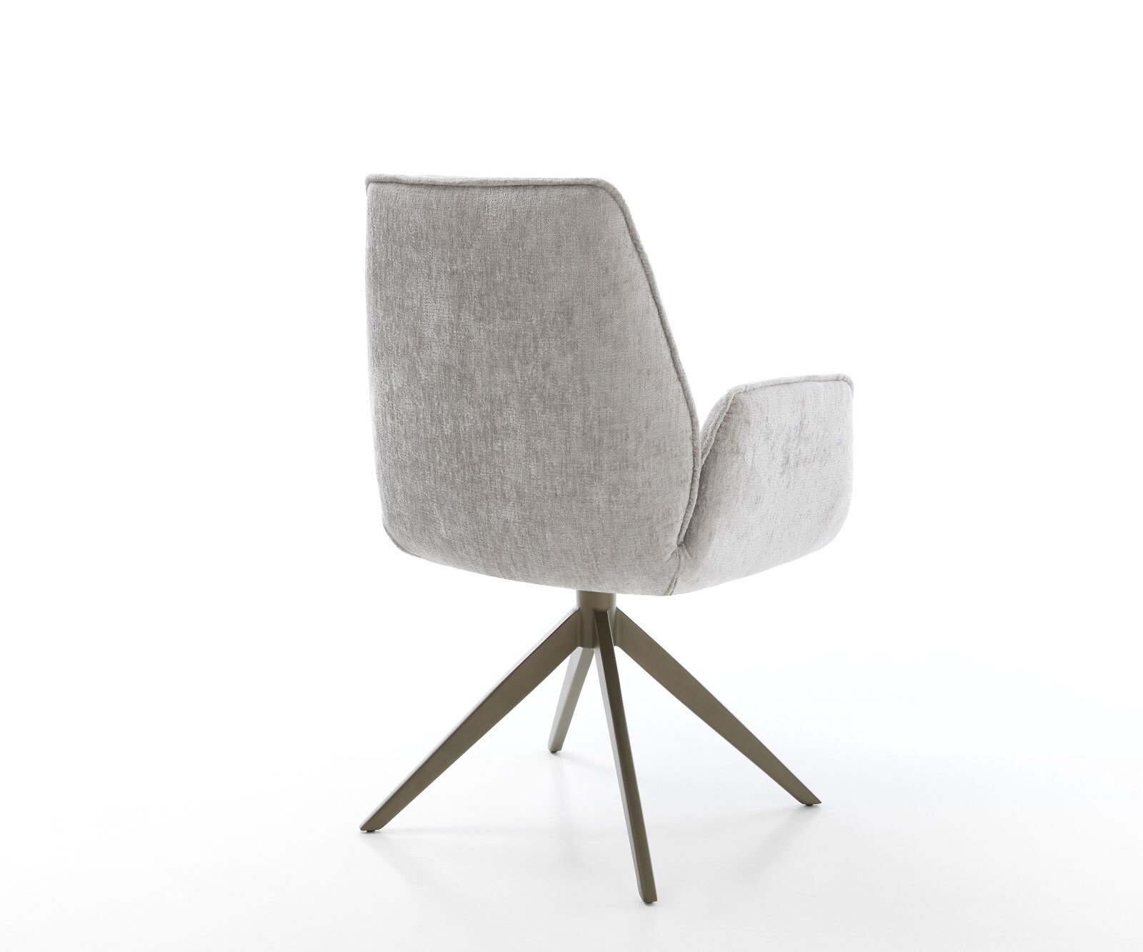 Drehstuhl Zoa-Flex Chenille Silbergrau Kreuzgestell breit Effektfinish Titan 360° drehbar Wippfunktion Taschenfederkern 4