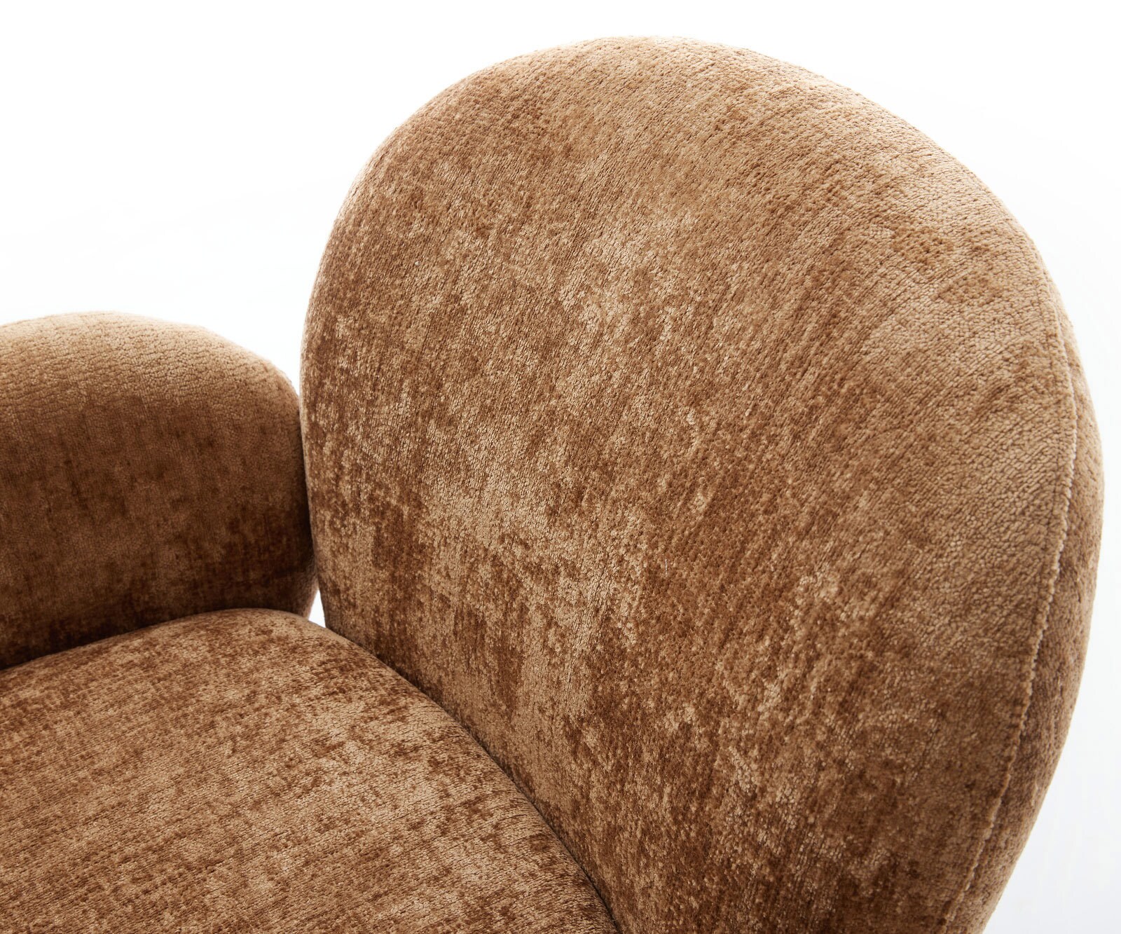 Freischwinger Nube-Flex mit Armlehnen Chenille Rost Freischwinger flach Effektfinish Titan Taschenfederkern 3
