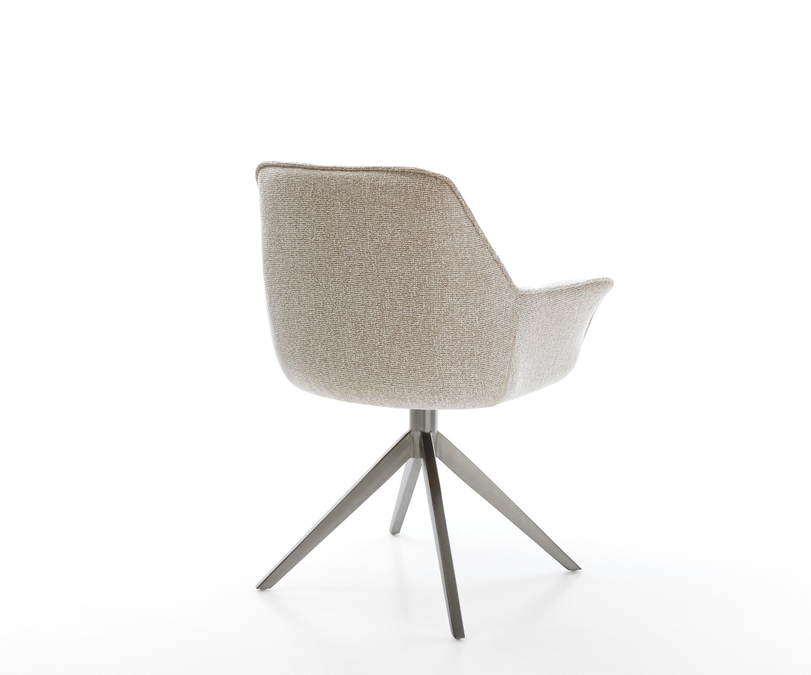 Drehstuhl Kaira-Flex Webstoff Soft Beige Kreuzgestell breit Graphit 360° drehbar Wippfunktion 5