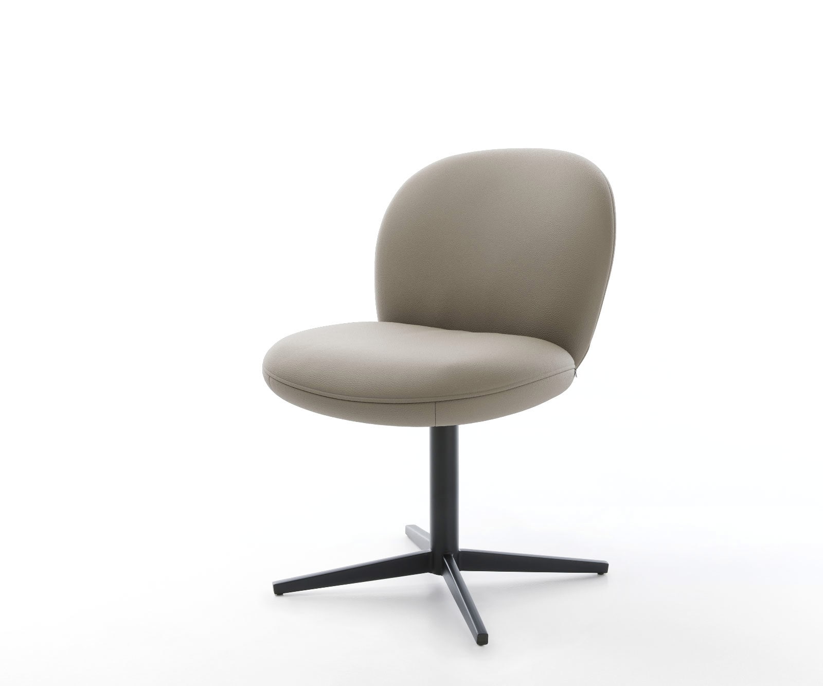 Drehstuhl Nube-Flex Echt-Leder Schlamm Fußkreuz Schwarz 360° drehbar Taschenfederkern Drehstuhl Nube-Flex Echt-Leder Schlamm Fußkreuz Schwarz 360° drehbar Taschenfederkern