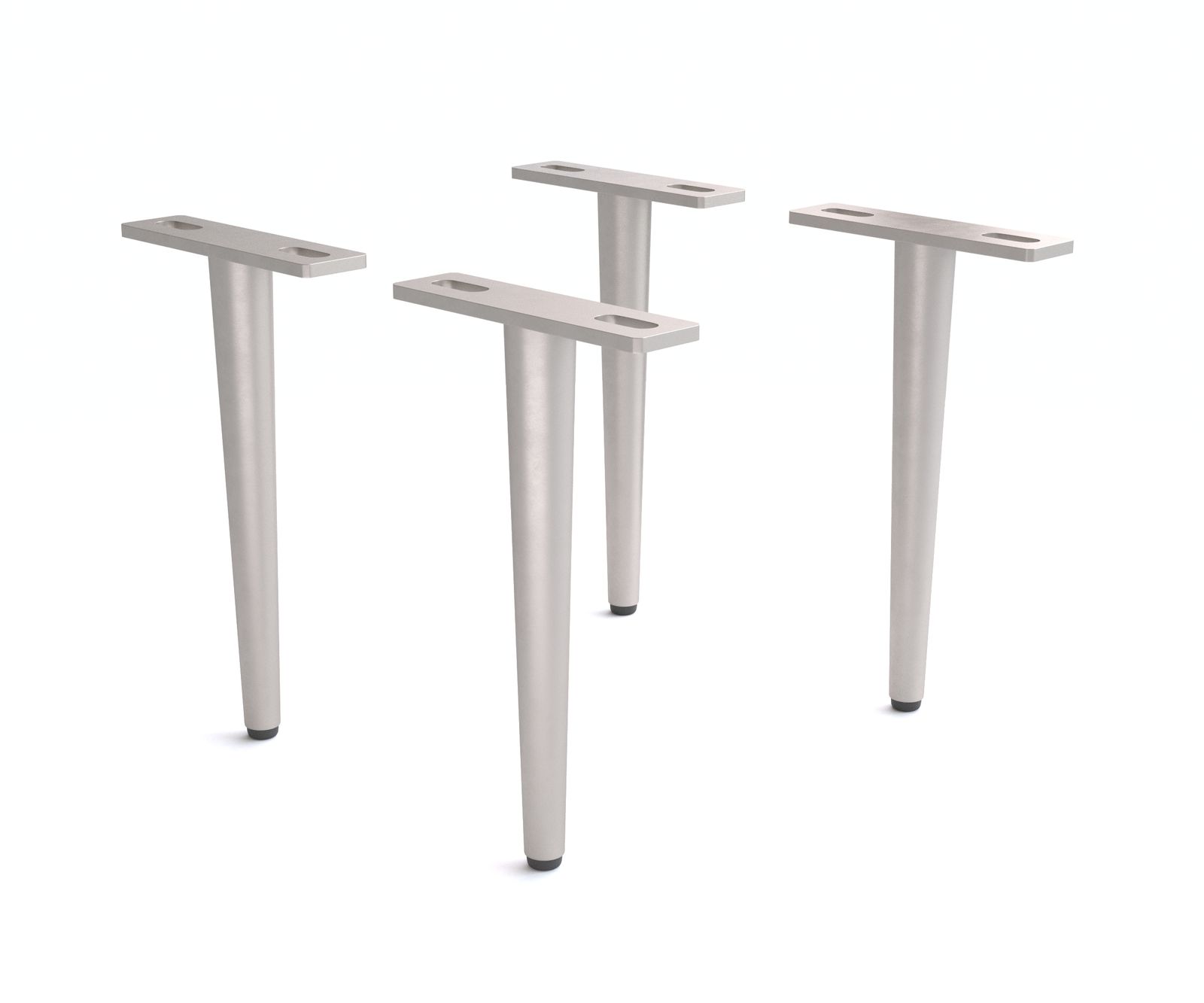 Fuß Konisch 20 cm Metall Silber (4er Set) 1