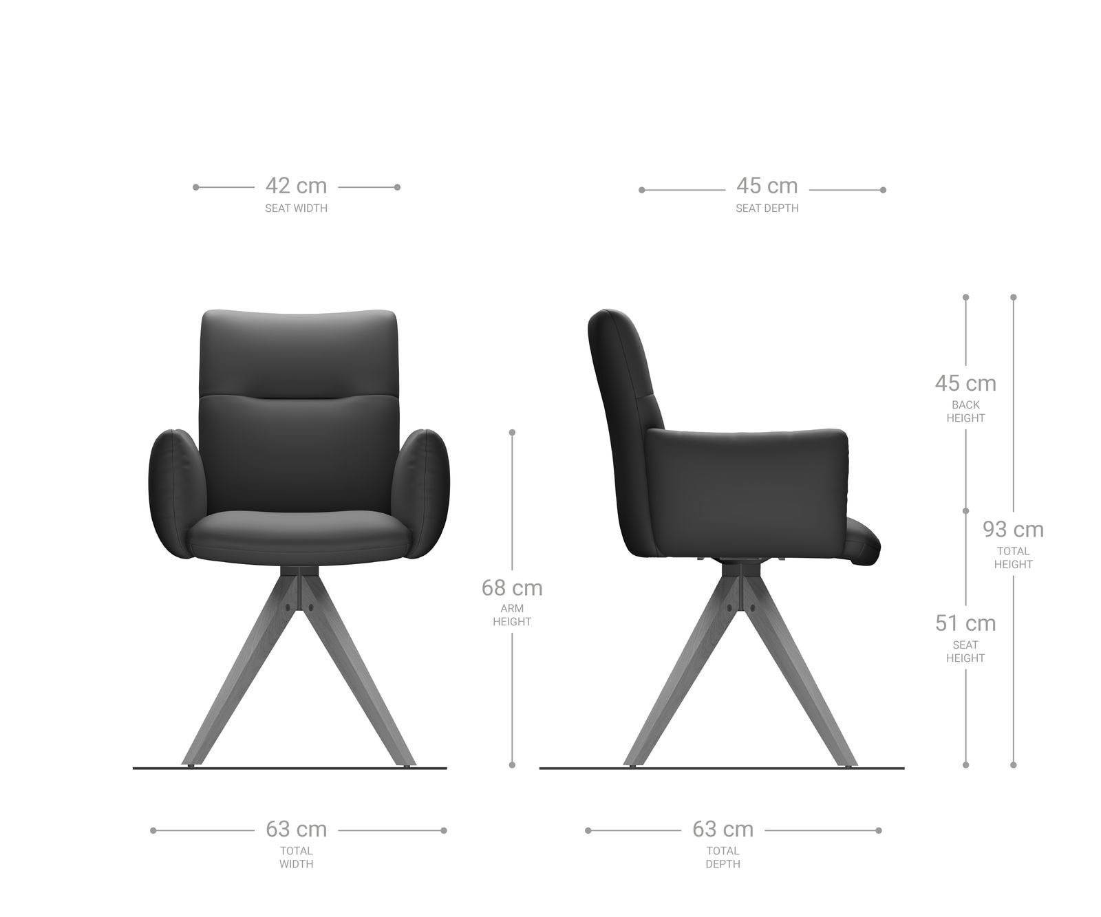 Drehstuhl Jova-Flex mit Armlehnen Echt-Leder Schwarz Holzgestell kantig Natur 180° drehbar Taschenfederkern 5 Drehstuhl Jova-Flex mit Armlehnen Echt-Leder Schwarz Holzgestell kantig Natur 180° drehbar Taschenfederkern 5