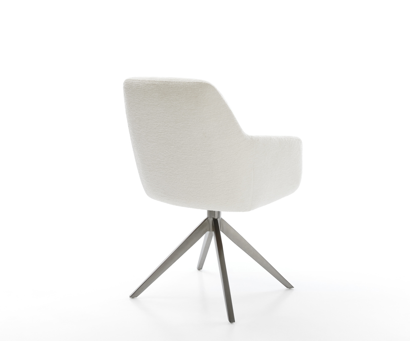 Drehstuhl Pejo-Flex Bouclé Soft Beige Kreuzgestell breit Graphit 360° drehbar Wippfunktion Taschenfederkern 4