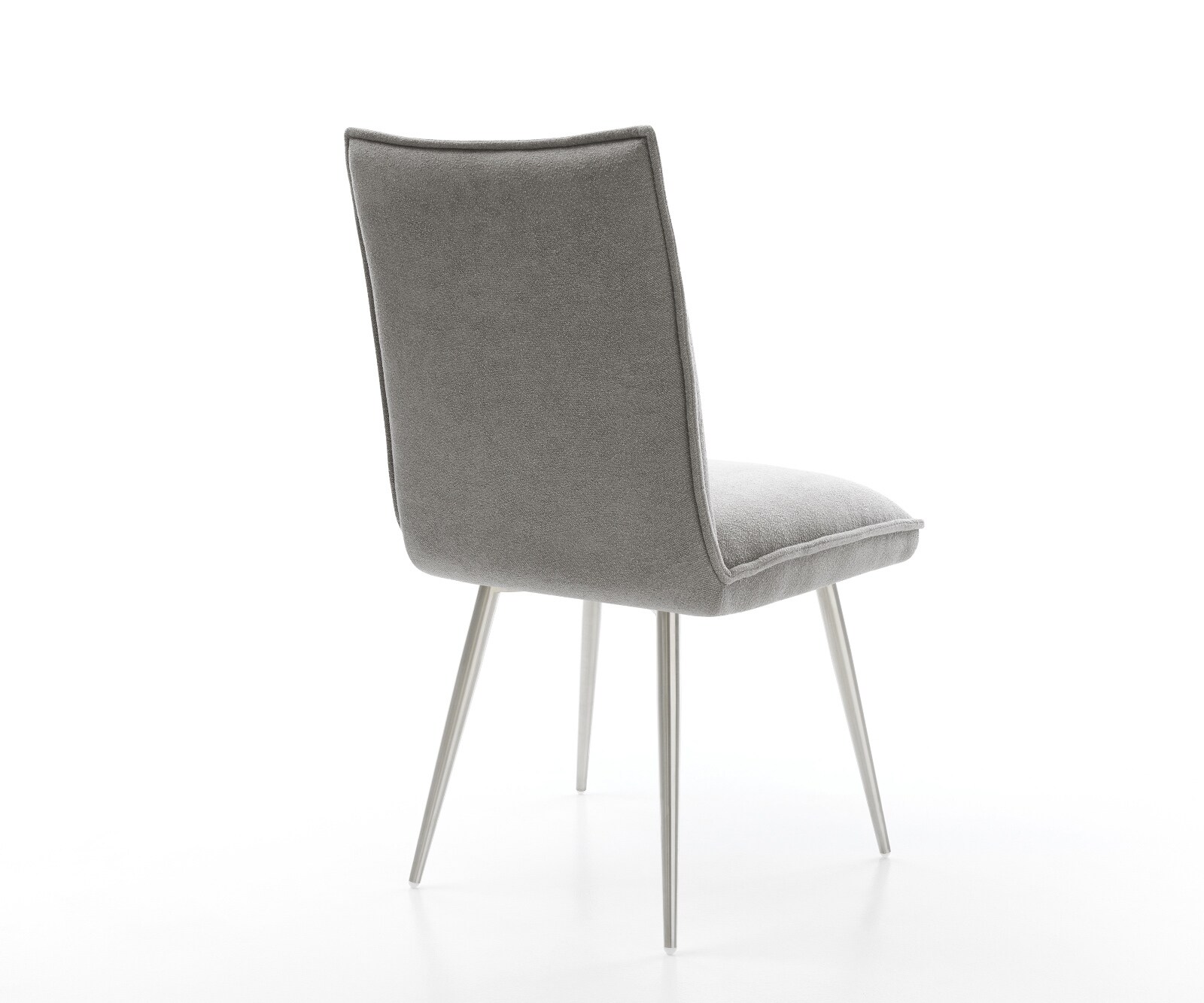 Esszimmerstuhl Lelio-Flex Strukturstoff Soft Grau 4-Fuß konisch Edelstahl Taschenfederkern 4