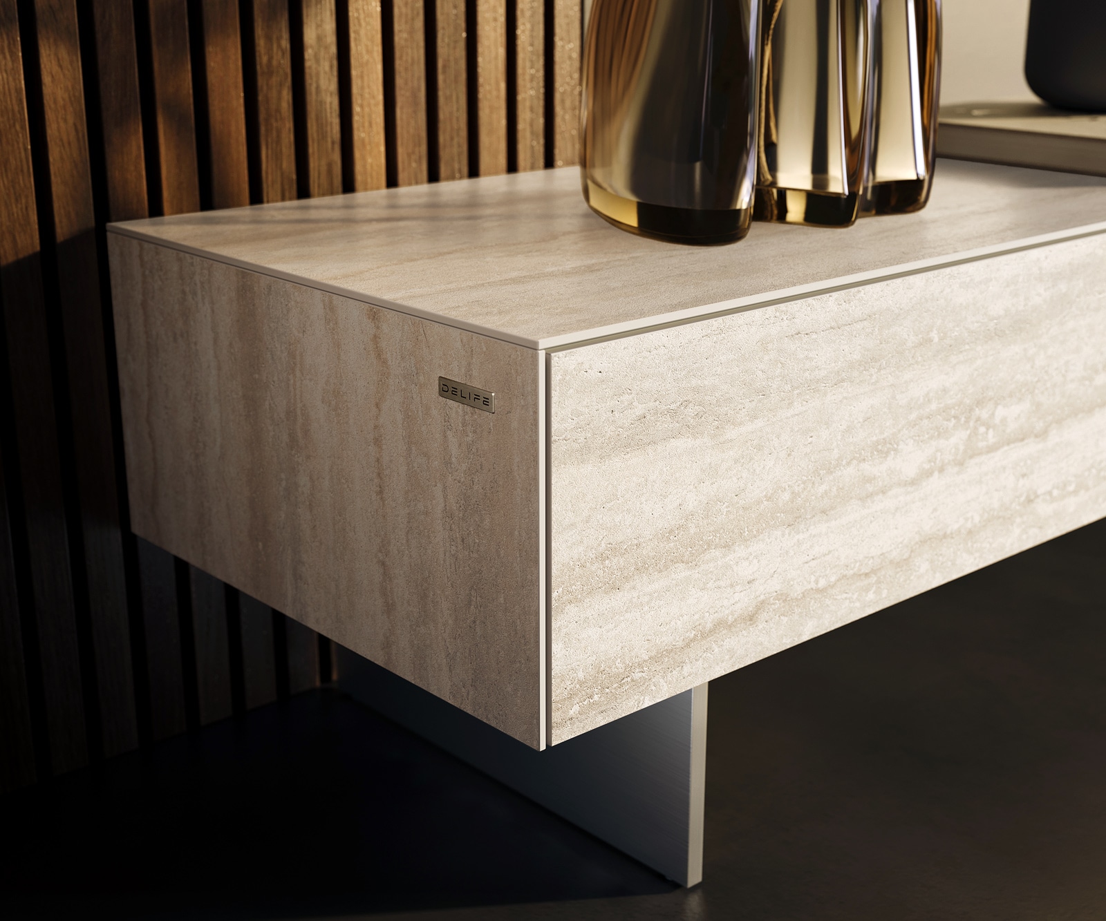 Lowboard Cuor 200 cm Keramik Laminam® Travertino Bianco Creme-Weiß 1 Klappe 1 Schubfach Fuß Schwebeoptik Edelstahl 6 Lowboard Cuor 200 cm Keramik Laminam® Travertino Bianco Creme-Weiß 1 Klappe 1 Schubfach Fuß Schwebeoptik Edelstahl 6