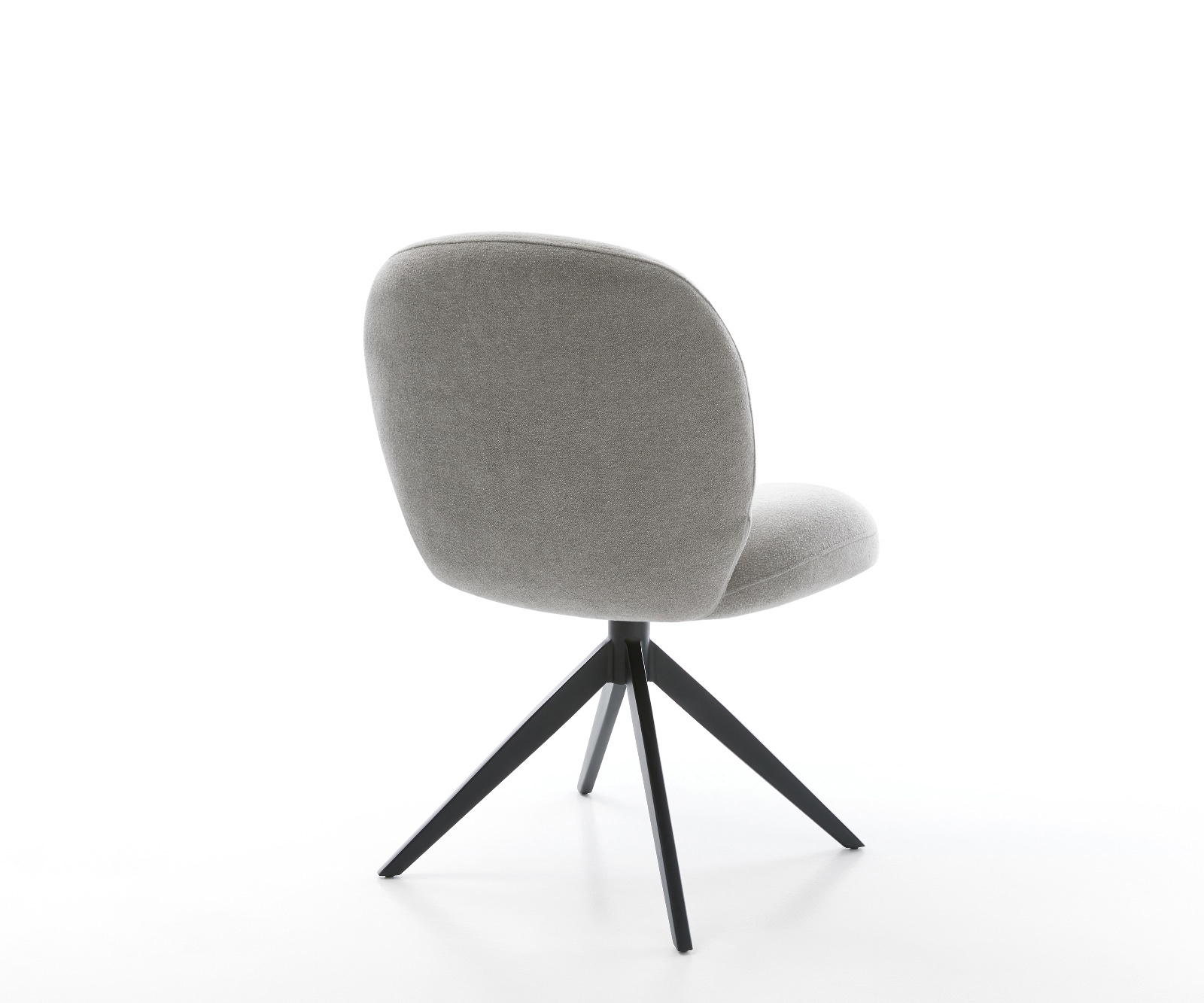 Drehstuhl Nube-Flex Strukturstoff Soft Grau Kreuzgestell breit Schwarz 360° drehbar Wippfunktion Taschenfederkern 5