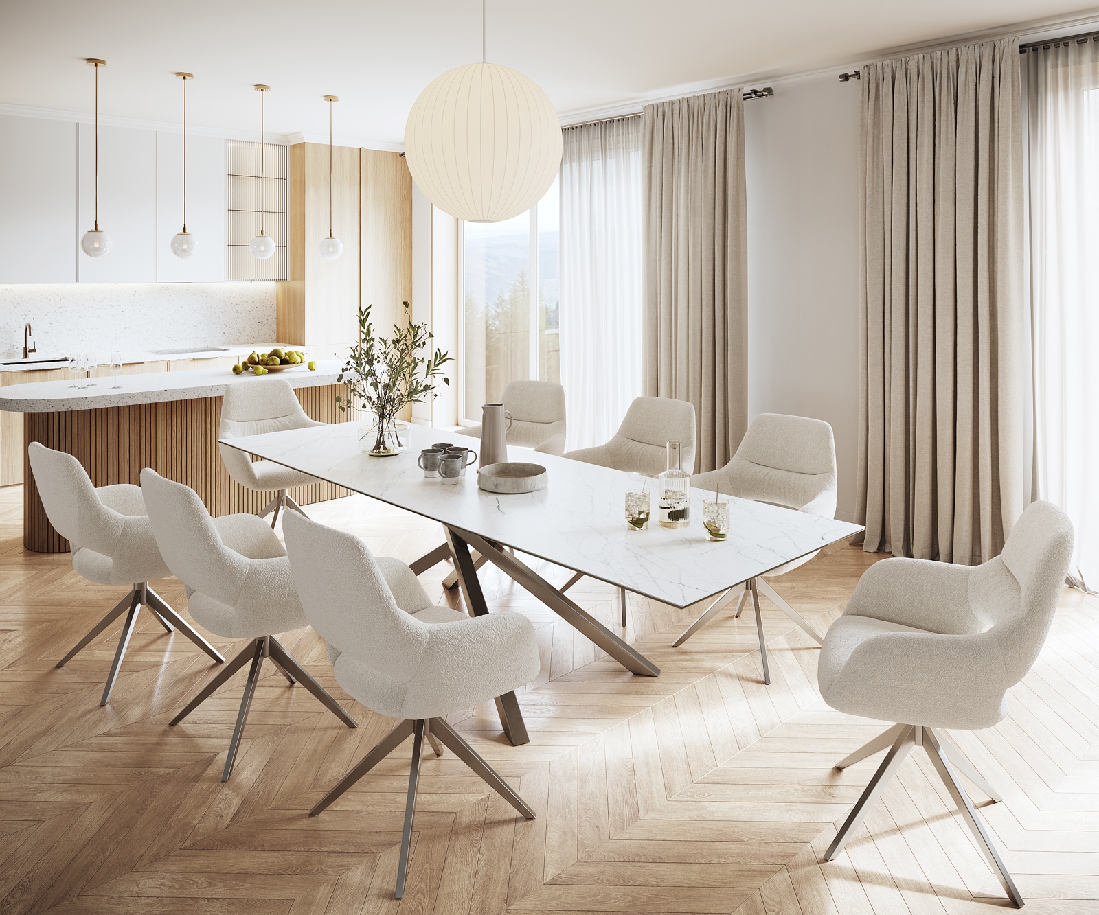 Esstisch Edge 300x100cm Keramik Laminam®Statuarietto Weiß Kreuzgestell Rechteck Edelstahl 5 Esstisch Edge 300x100cm Keramik Laminam®Statuarietto Weiß Kreuzgestell Rechteck Edelstahl 5