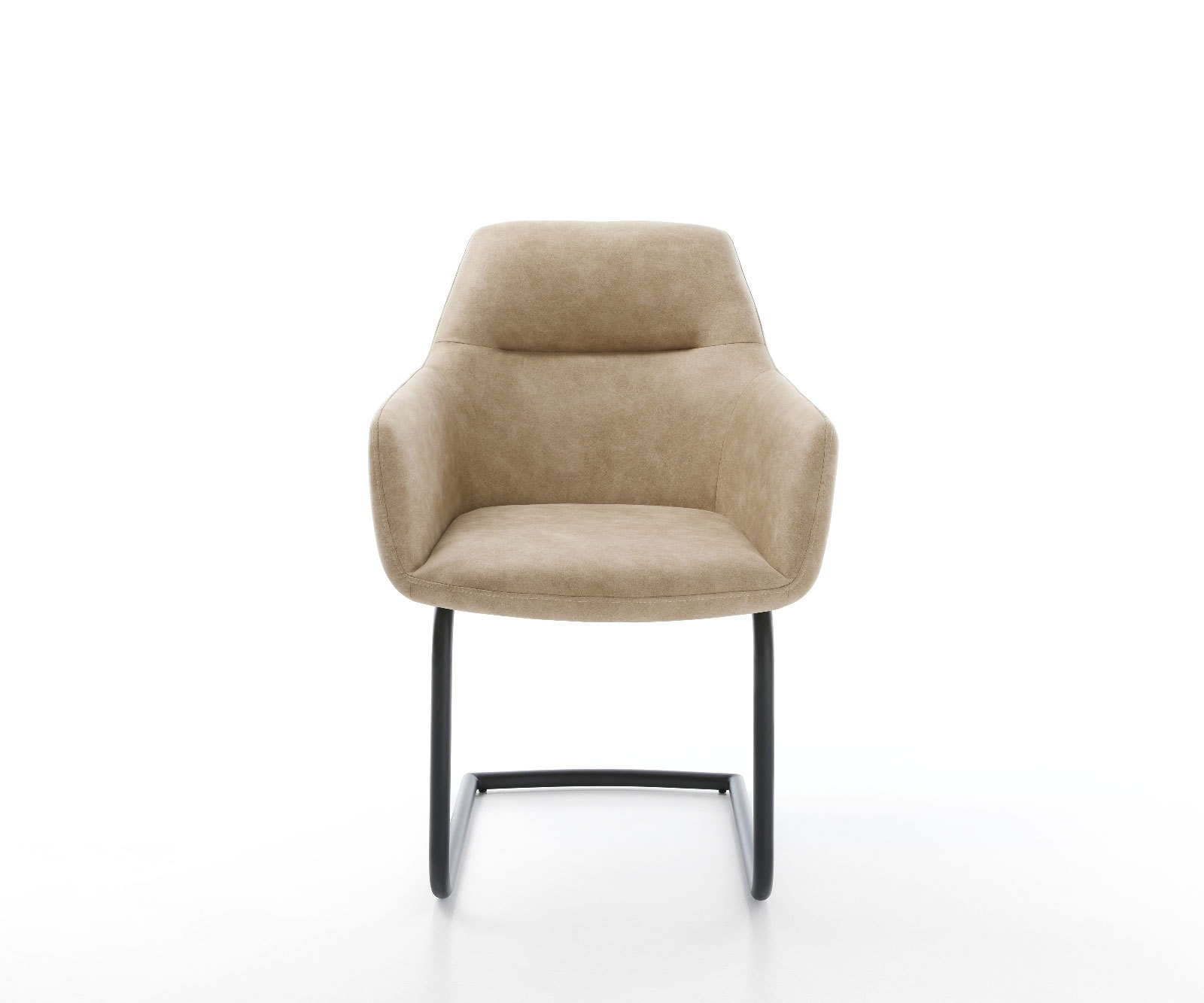 Freischwinger Pejo-Flex Mikrofaser Beige Vintage Freischwinger rund Schwarz Taschenfederkern 1 Freischwinger Pejo-Flex Mikrofaser Beige Vintage Freischwinger rund Schwarz Taschenfederkern 1