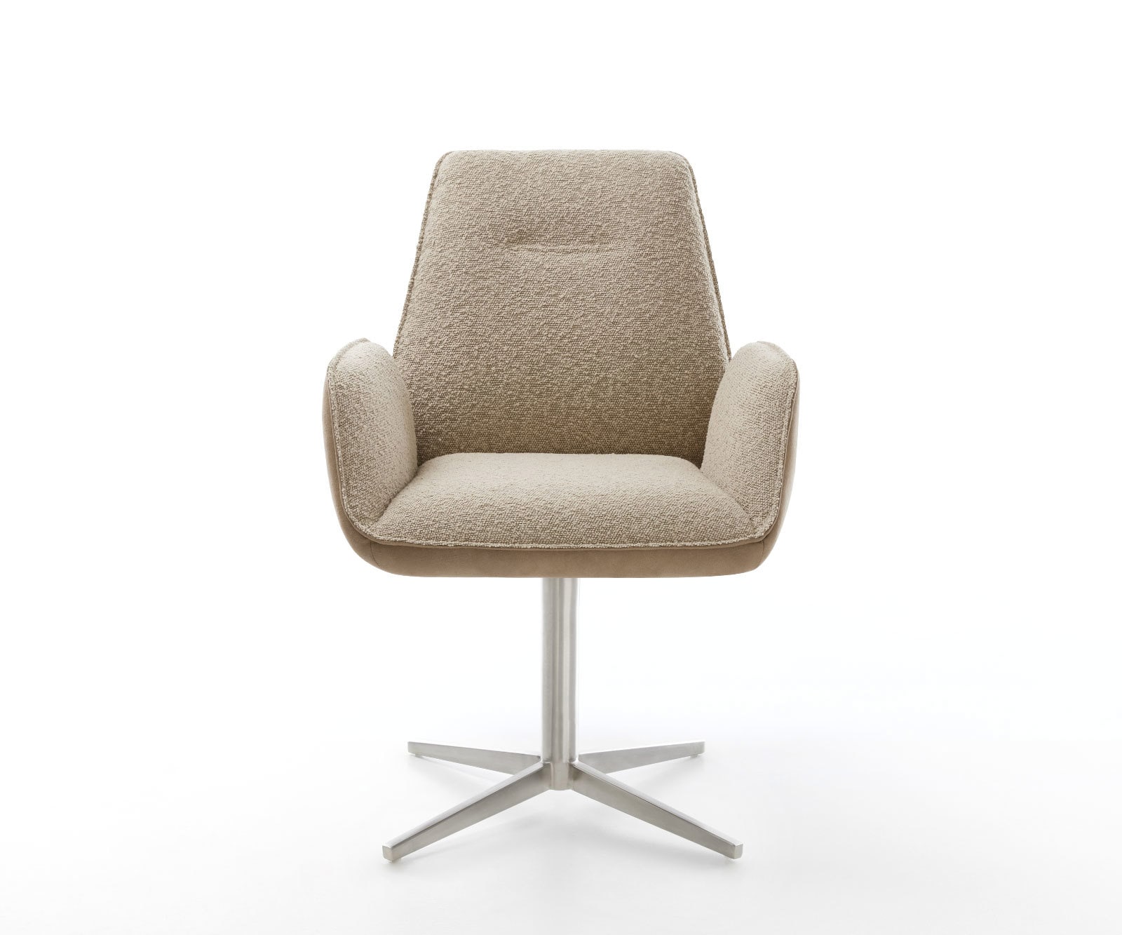 Drehstuhl Zoa-Flex Materialmix Schlamm Fußkreuz Edelstahl 360° drehbar Taschenfederkern 1 Drehstuhl Zoa-Flex Materialmix Schlamm Fußkreuz Edelstahl 360° drehbar Taschenfederkern 1