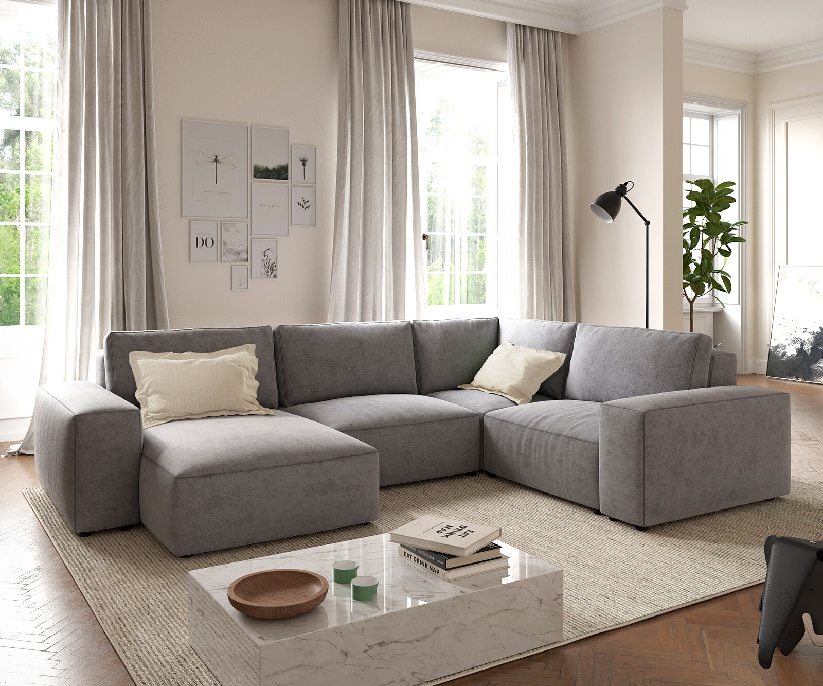 Wohnlandschaft Lanzo Recamiere variabel 1