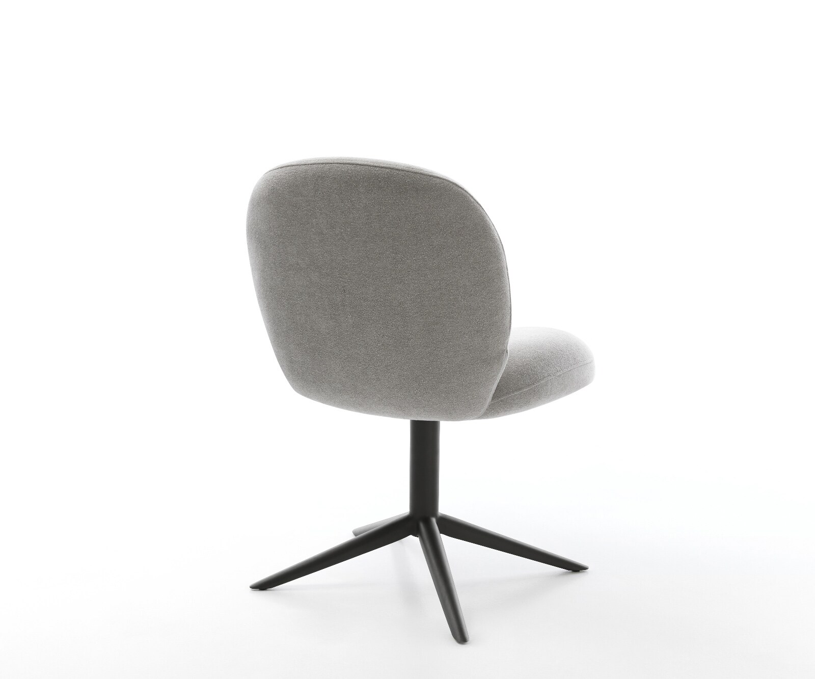 Drehstuhl Nube-Flex Strukturstoff Soft Grau Fußkreuz Schwarz 360° drehbar Wippfunktion Taschenfederkern 5