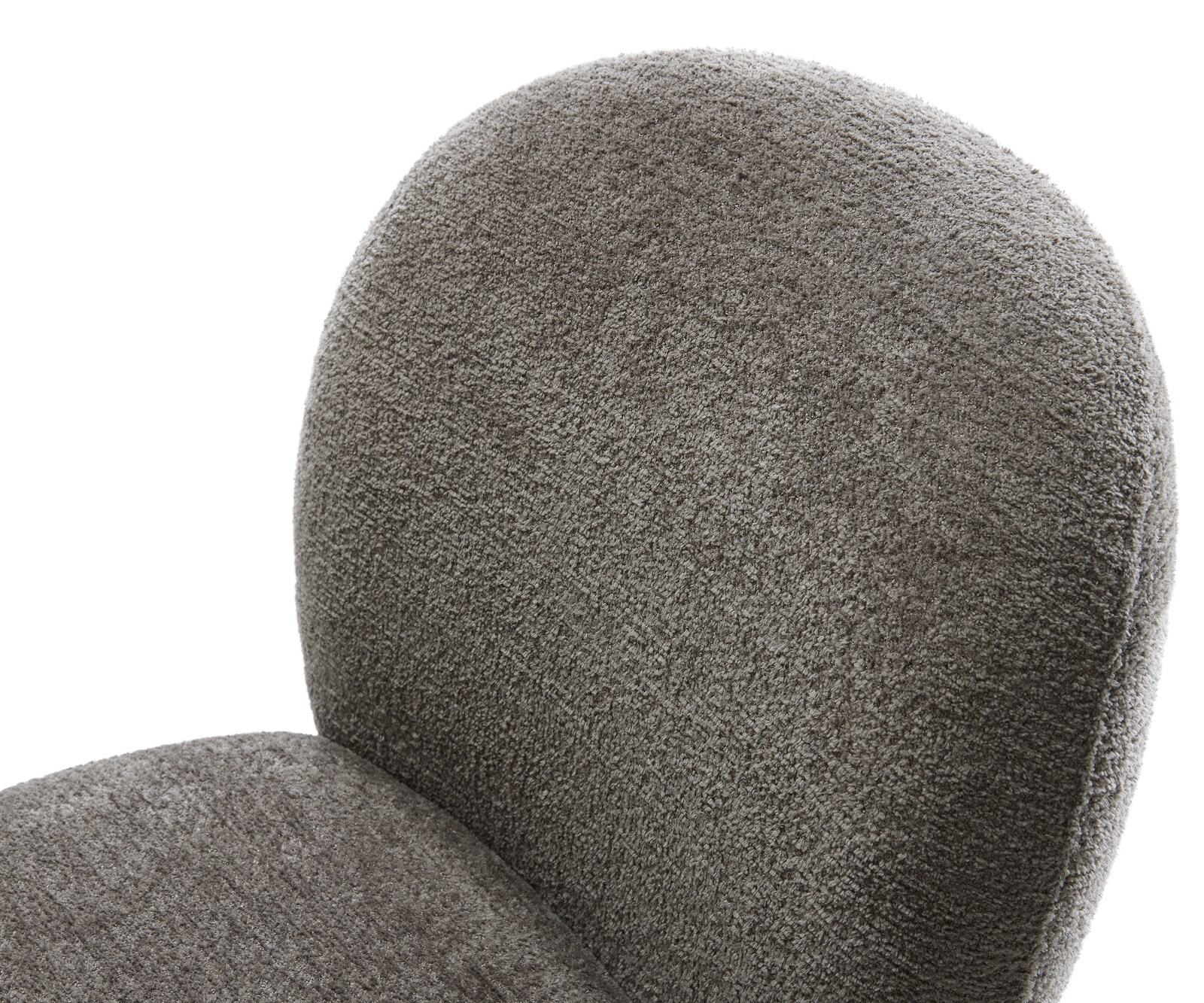 Esszimmerstuhl Nube-Flex Bouclé Soft Schlamm 4-Fuß konisch Edelstahl Taschenfederkern 4