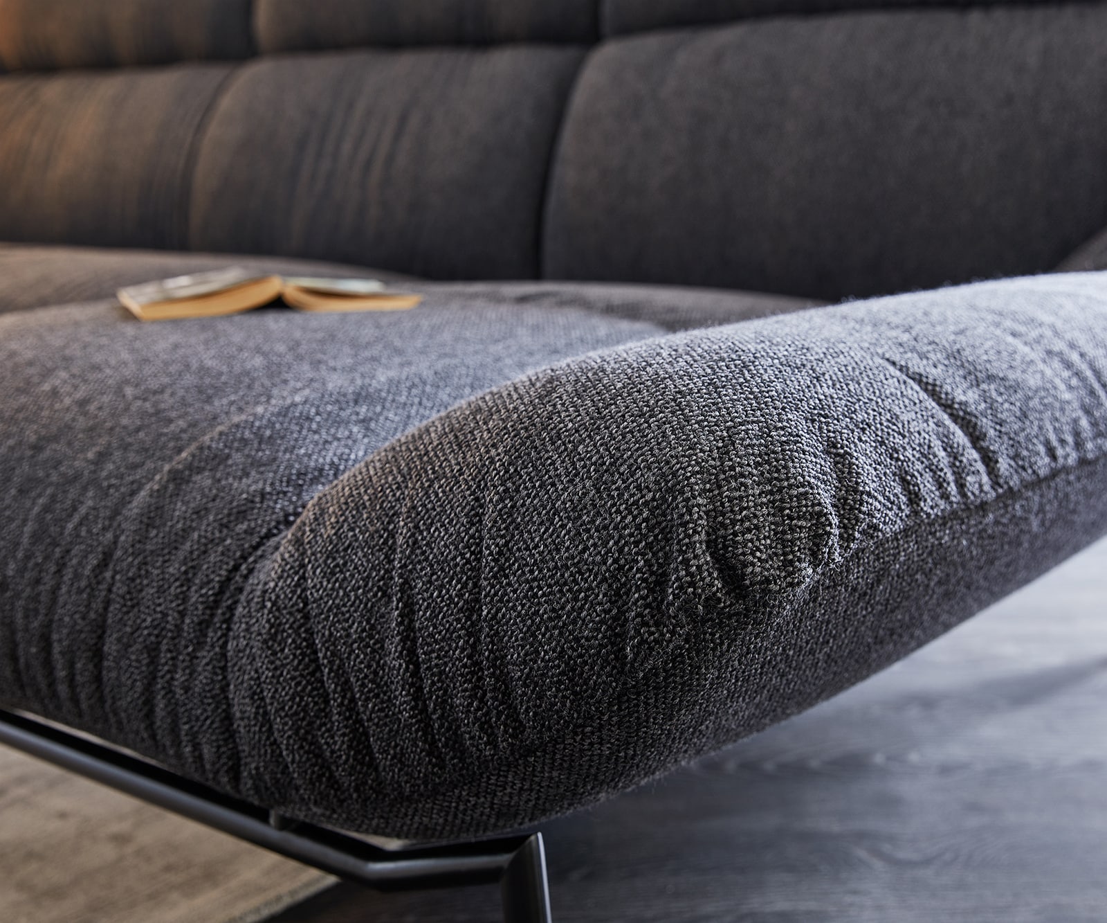 Ecksofa Shape High 305x160 Schwarz Longchair rechts by ES brand 3