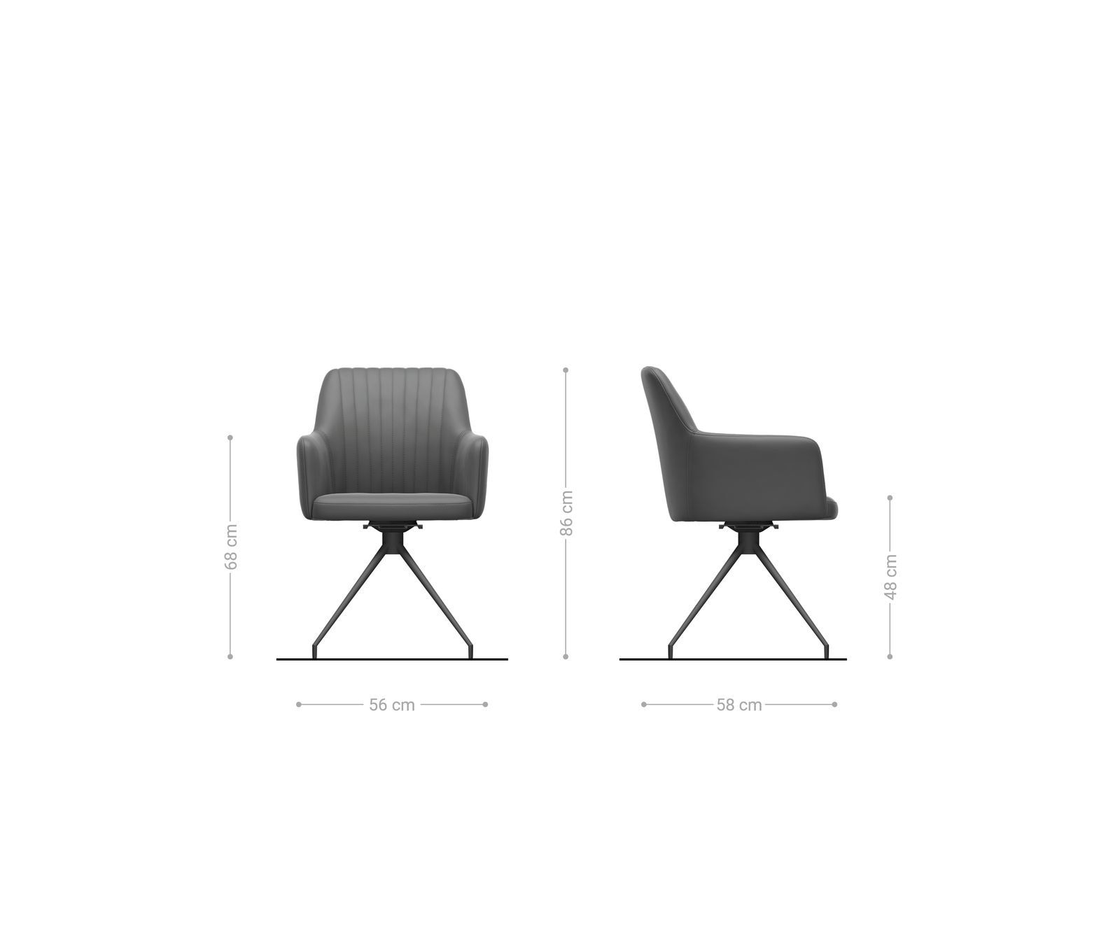 Esszimmerstuhl Greg-Flex Samt Grau Kreuzgestell konisch Schwarz Taschenfederkern 5 Esszimmerstuhl Greg-Flex Samt Grau Kreuzgestell konisch Schwarz Taschenfederkern 5