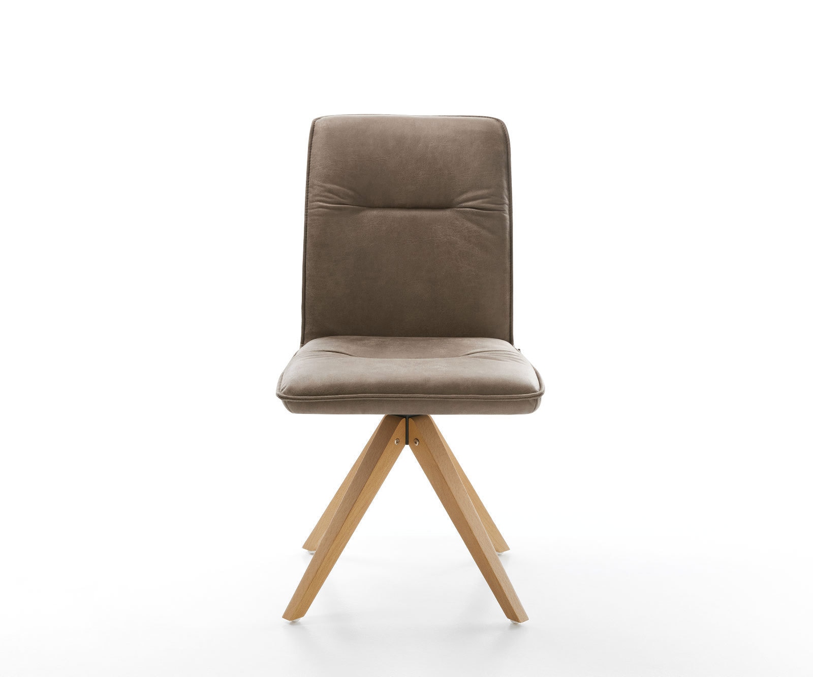 Esszimmerstuhl Vinjo-Flex Mikrofaser Taupe Vintage Holzgestell kantig Natur 1 Esszimmerstuhl Vinjo-Flex Mikrofaser Taupe Vintage Holzgestell kantig Natur 1