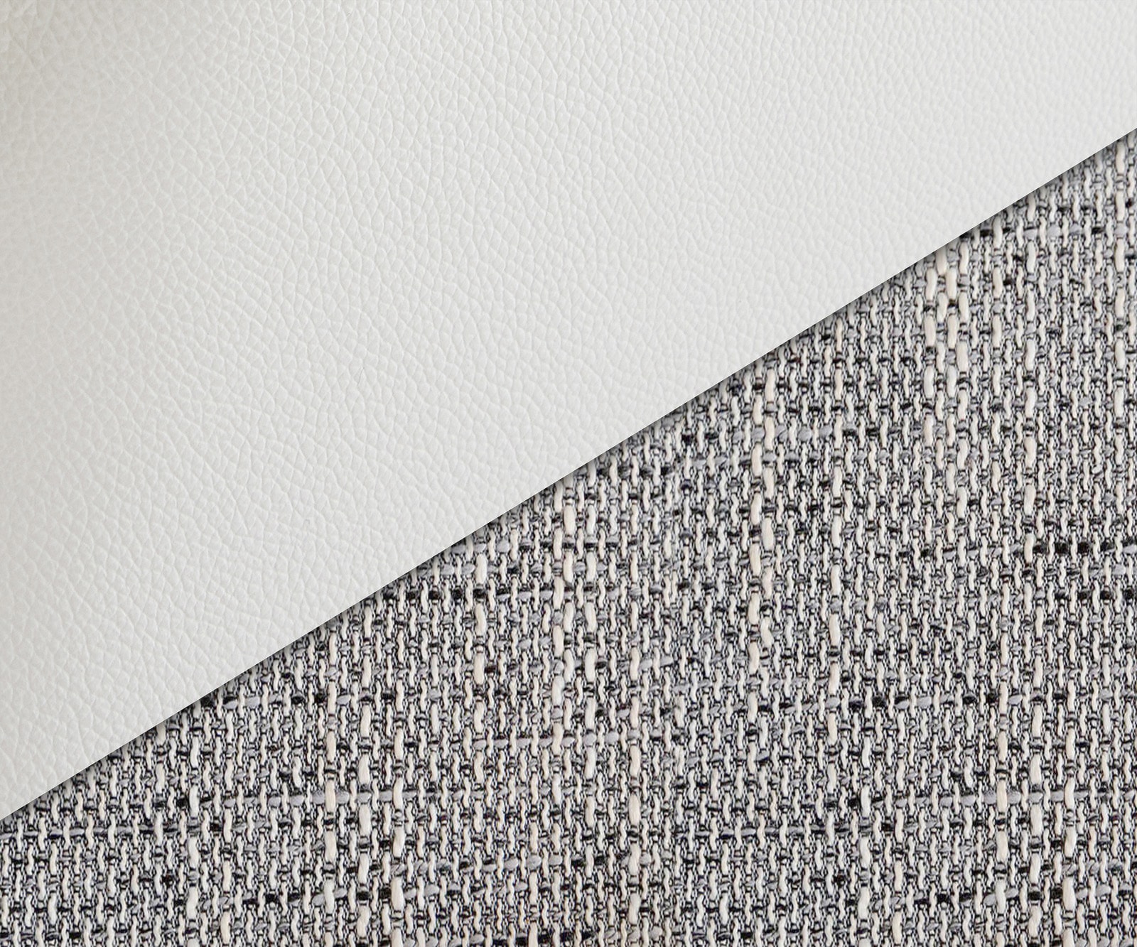 Ecksofa Clovis Weiss Hellgrau Hocker Ottomane Rechts modular 4