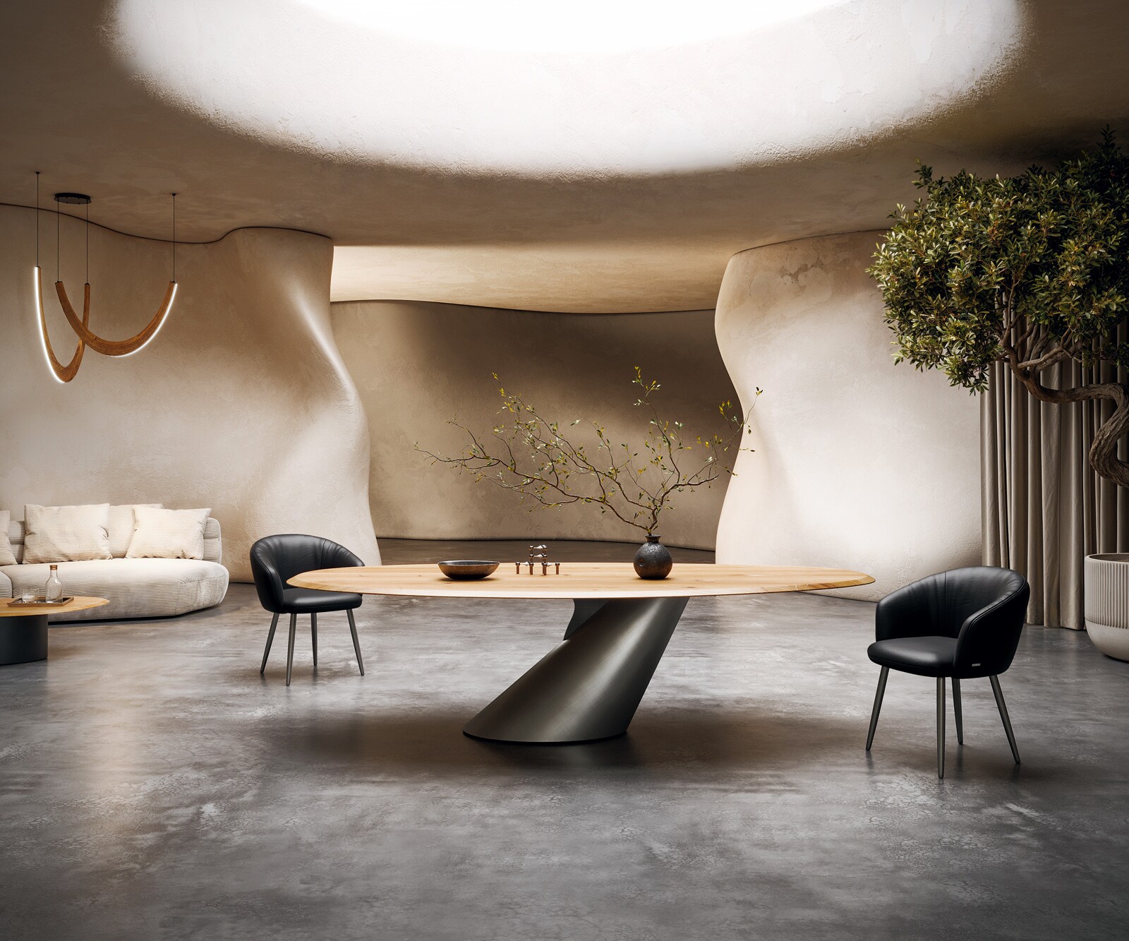 Tischgestell Cono Metallic Silber 2