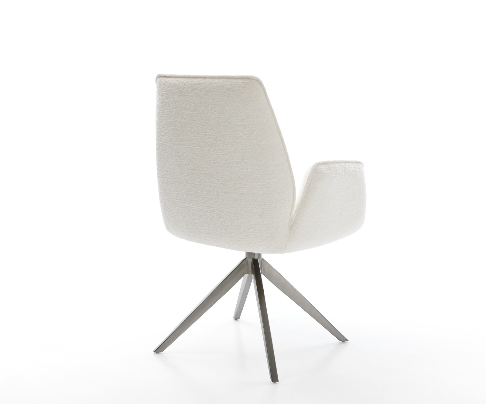 Drehstuhl Zoa-Flex Bouclé Soft Beige Kreuzgestell breit Graphit 360° drehbar Wippfunktion Taschenfederkern 5