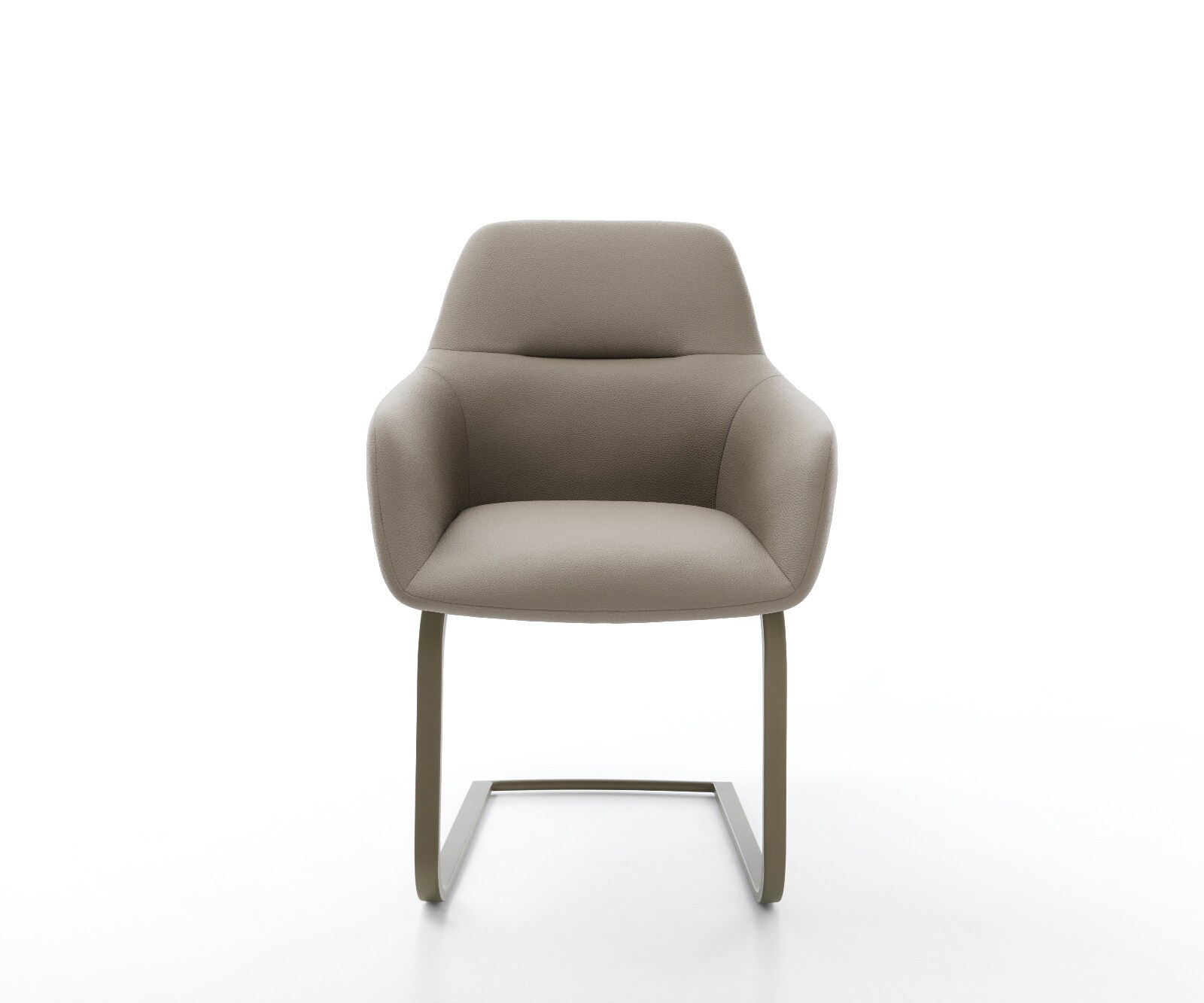 Freischwinger Pejo-Flex Echt-Leder Schlamm Freischwinger flach Effektfinish Titan Taschenfederkern 1