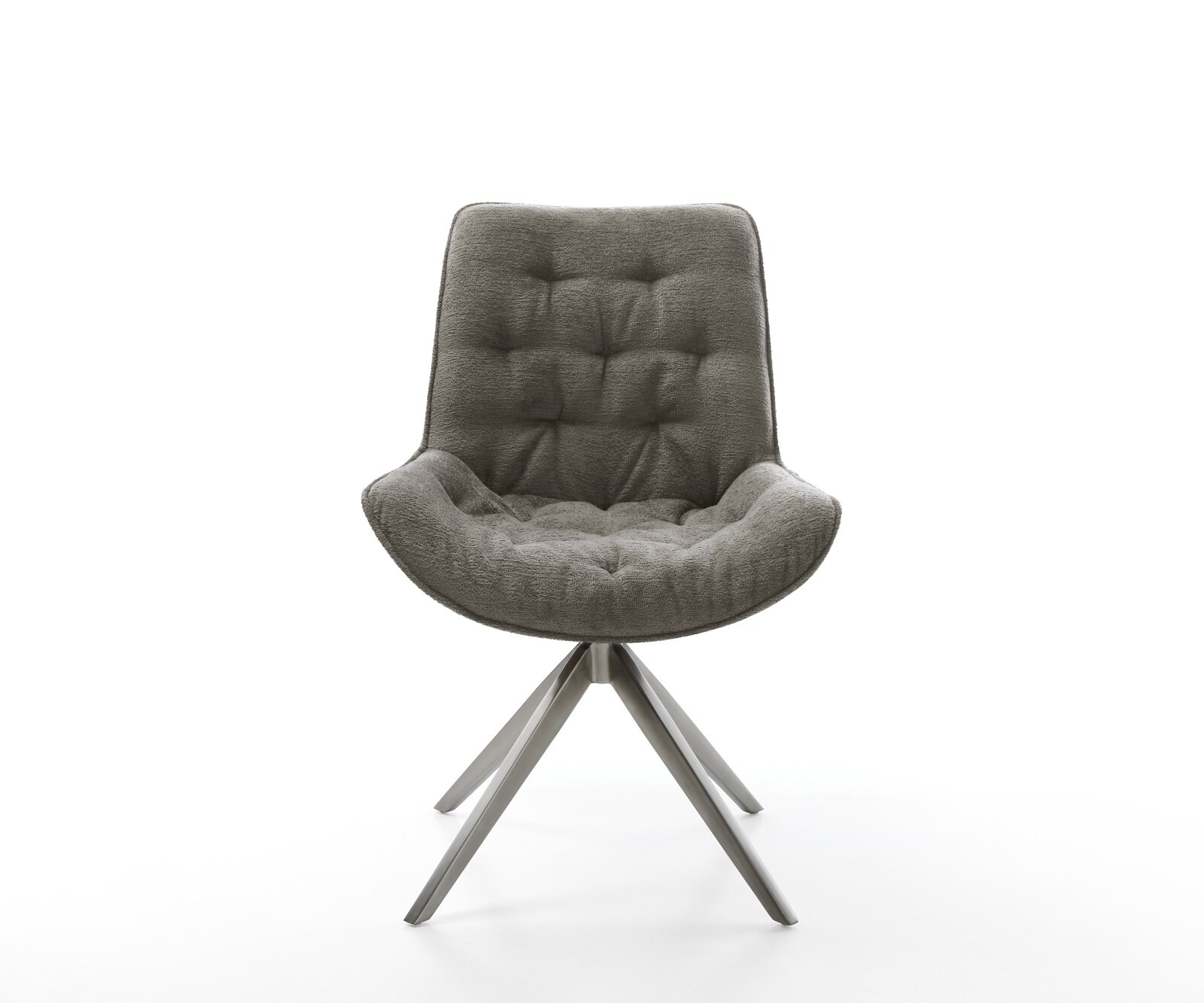 Drehstuhl Taimi-Flex Bouclé Soft Schlamm Kreuzgestell breit Graphit 360° drehbar Wippfunktion 1