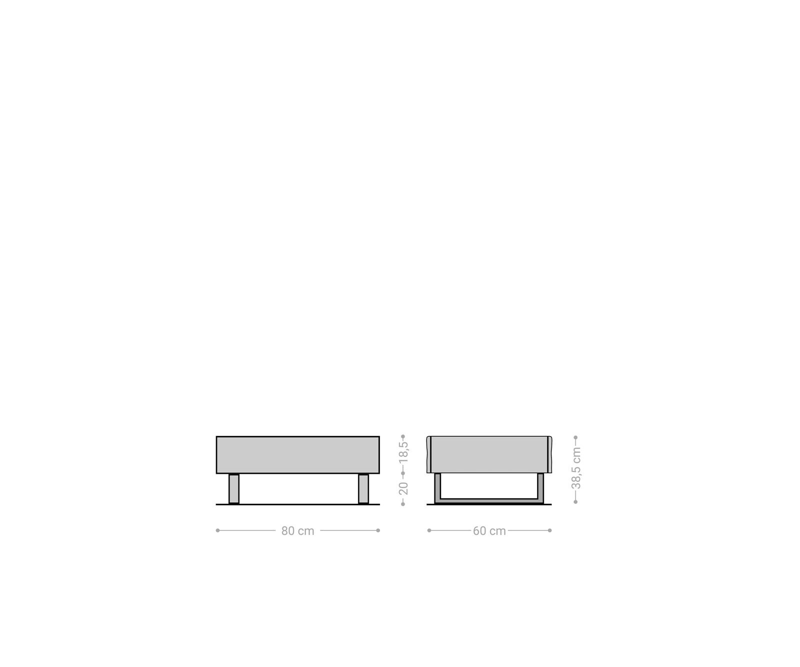 Couchtisch New Live-Edge 80x60 cm Akazie Natur 2 Schubladen Kufe Metall Schwarz 5
