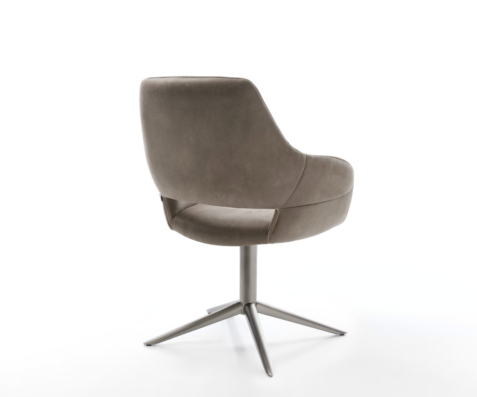 Drehstuhl Yago-Flex mit Armlehnen Mikrofaser Taupe Vintage Fußkreuz Graphit 360° drehbar Wippfunktion Taschenfederkern 4