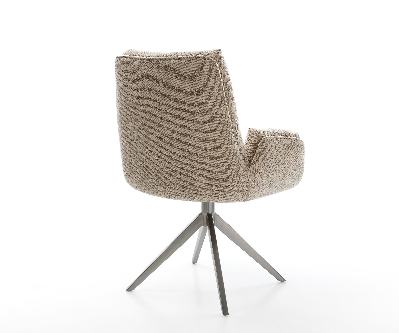Drehstuhl Clea-Flex Bouclé Schlamm Kreuzgestell breit Graphit 360° drehbar Wippfunktion 4