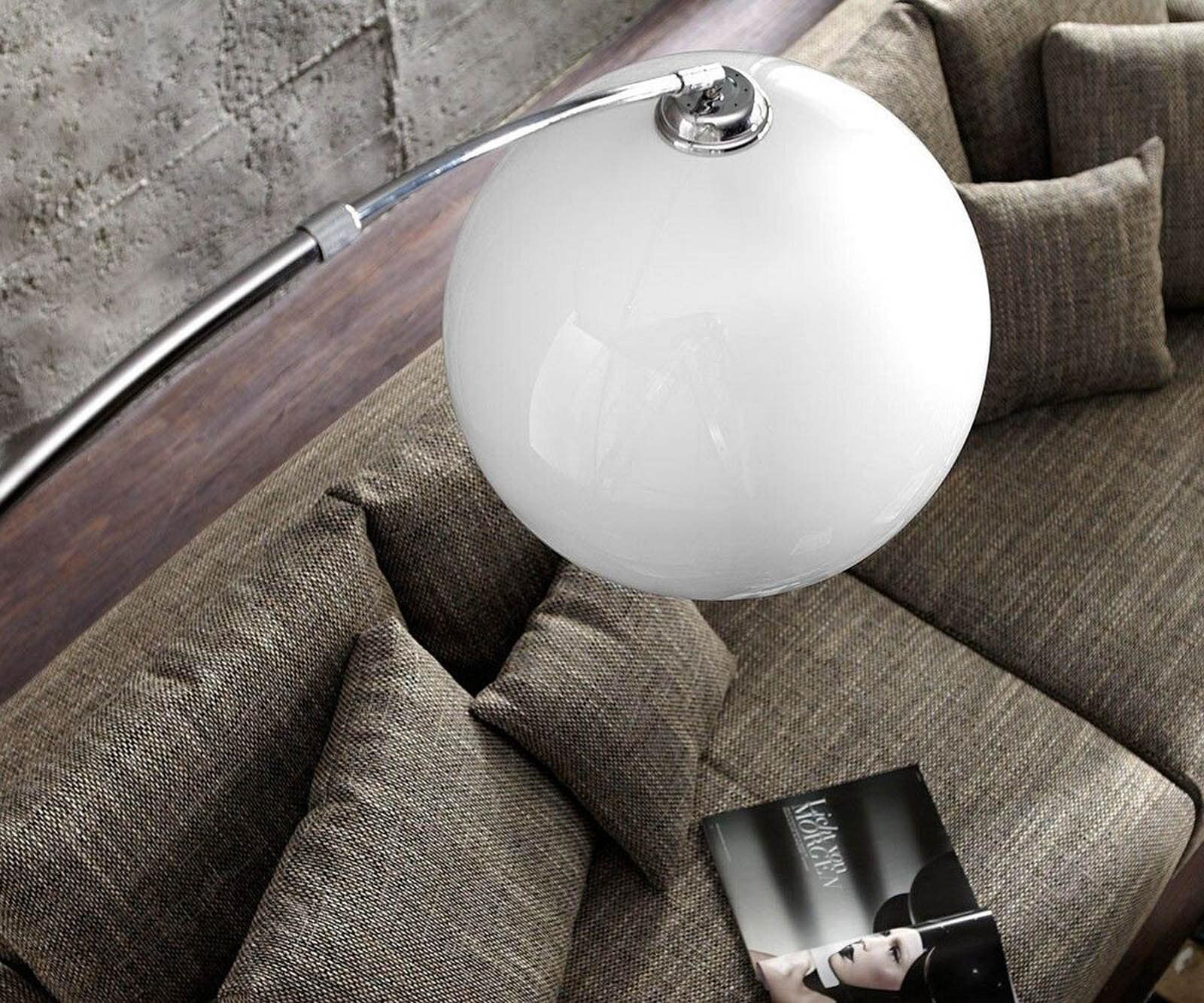 Bogenleuchte Big-Deal Eco Lounge Weiss Marmor verstellbar  3