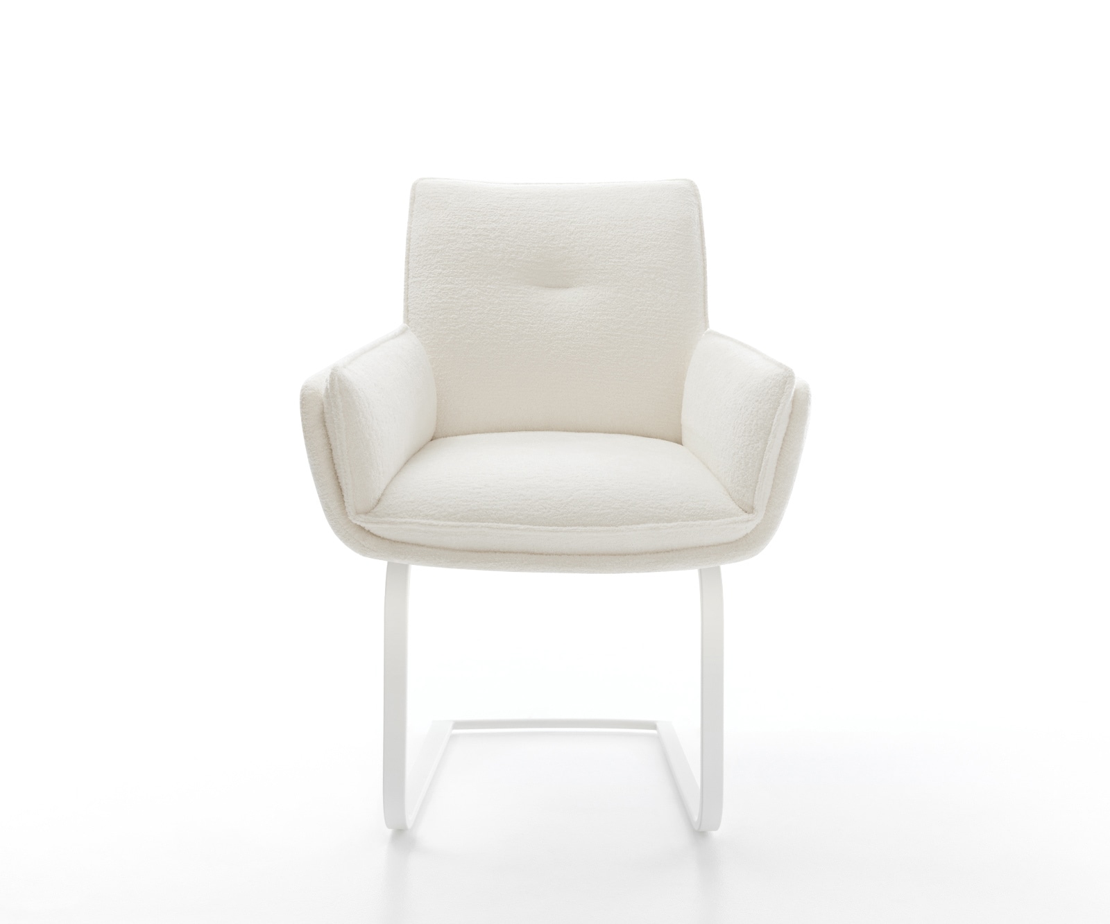 Freischwinger Nela-Flex Bouclé Soft Beige Freischwinger flach Weiß 2