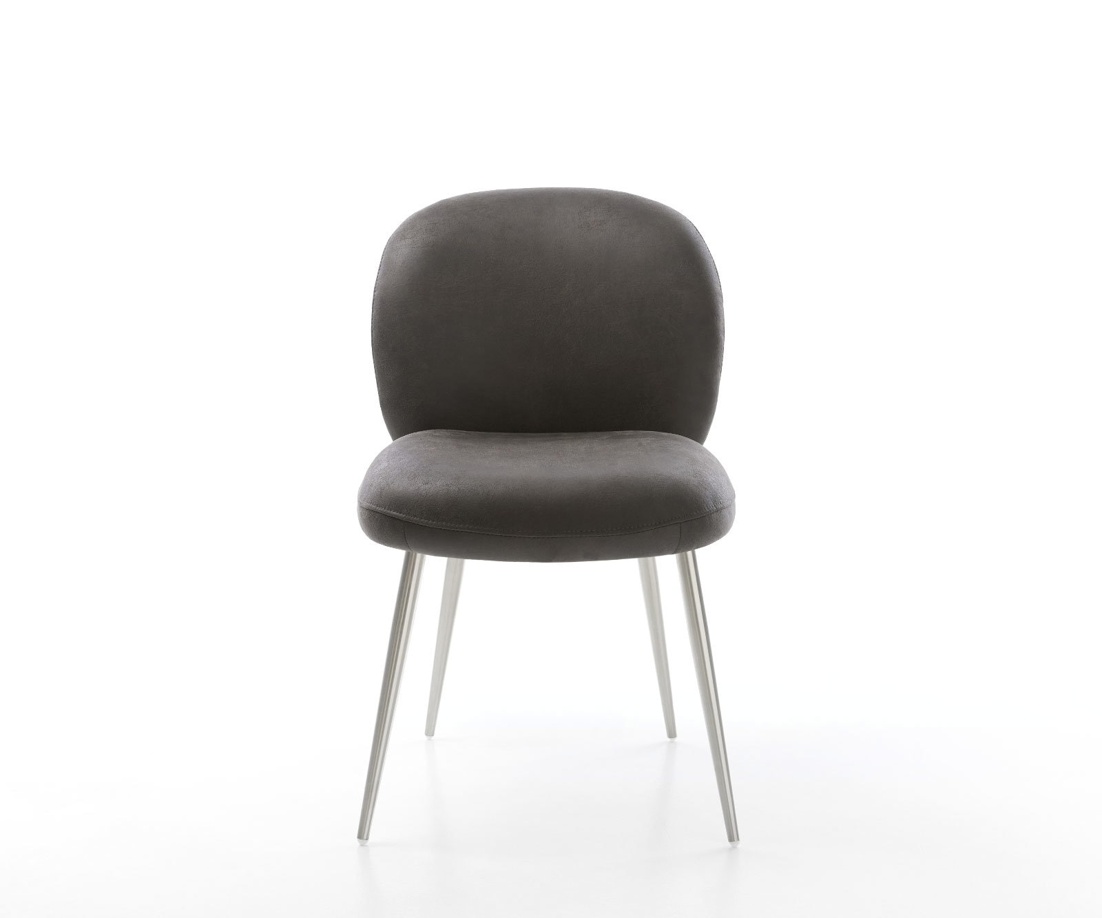 Esszimmerstuhl Nube-Flex Mikrofaser Anthrazit Vintage 4-Fuß konisch Edelstahl Taschenfederkern 2 Esszimmerstuhl Nube-Flex Mikrofaser Anthrazit Vintage 4-Fuß konisch Edelstahl Taschenfederkern 2