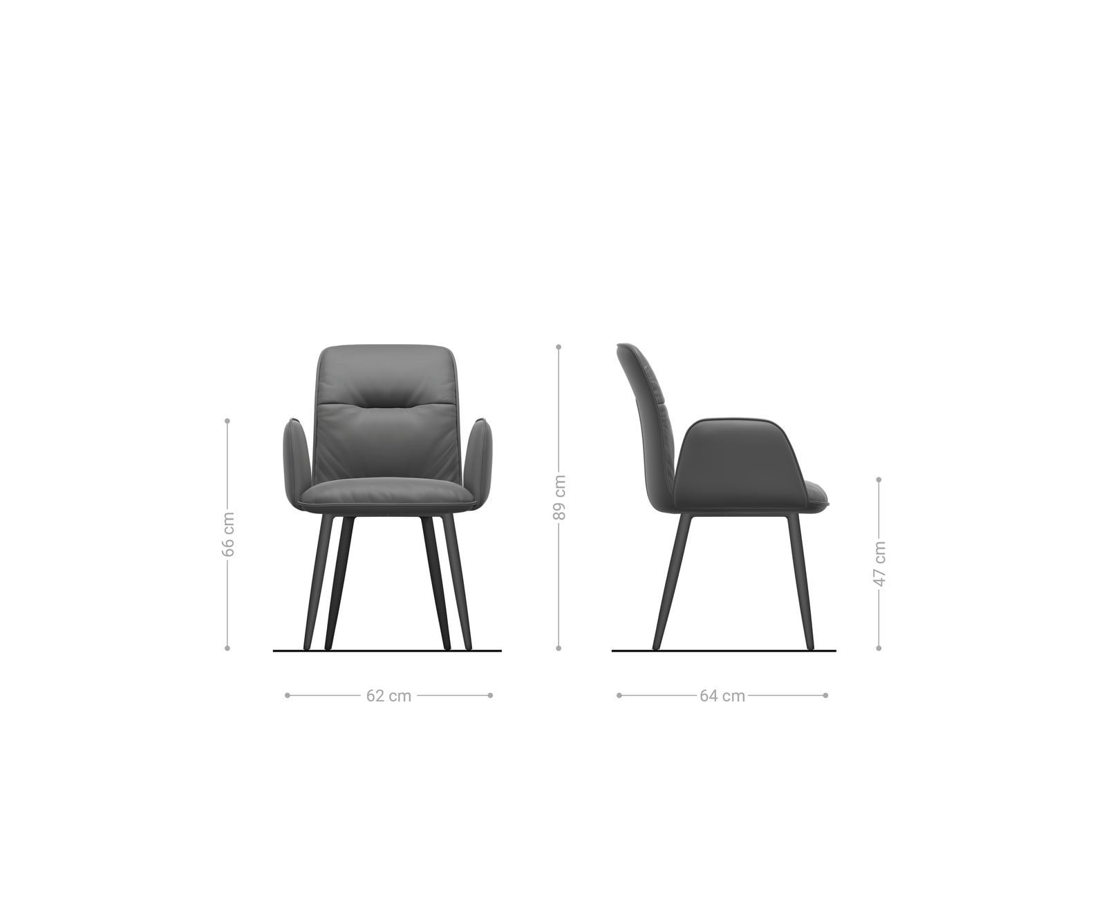 Esszimmerstuhl Vinja-Flex Samt Grau 4-Fuß konisch Edelstahl 5 Esszimmerstuhl Vinja-Flex Samt Grau 4-Fuß konisch Edelstahl 5