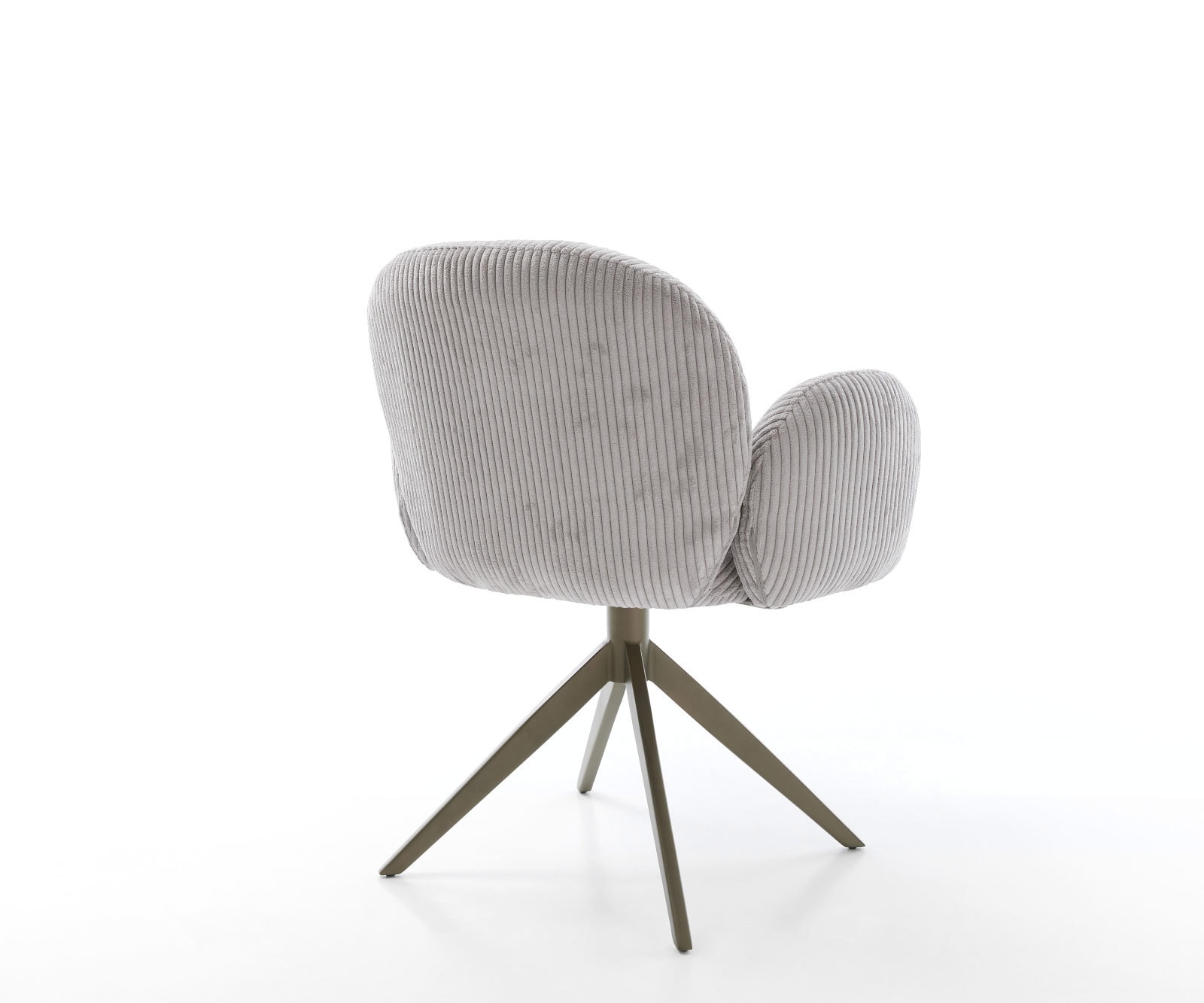 Drehstuhl Nube-Flex mit Armlehnen Cord Silbergrau Kreuzgestell breit Effektfinish Titan 360° drehbar Wippfunktion Taschenfederkern 4 Drehstuhl Nube-Flex mit Armlehnen Cord Silbergrau Kreuzgestell breit Effektfinish Titan 360° drehbar Wippfunktion Taschenfederkern 4
