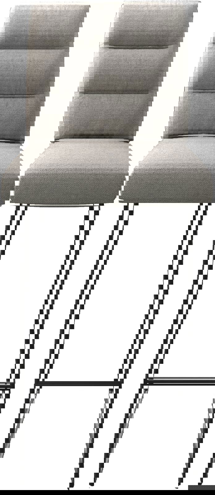 Barstuhl Pela-Flex Stripes Hellgrau Kufengestell Metall 3