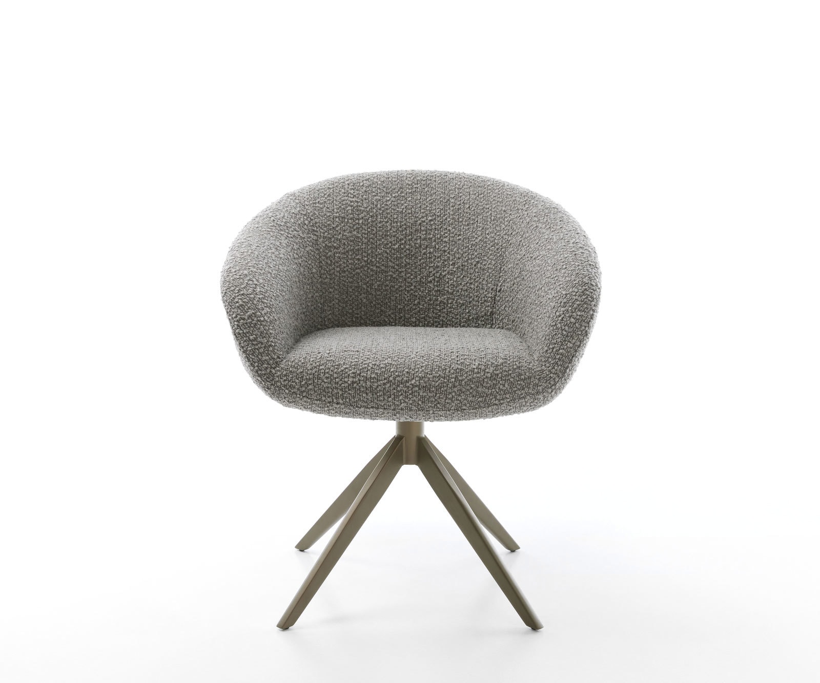 Drehstuhl Vinka-Flex mit Armlehnen Bouclé Silbergrau Kreuzgestell breit Effektfinish Titan 360° drehbar Wippfunktion Taschenfederkern 1 Drehstuhl Vinka-Flex mit Armlehnen Bouclé Silbergrau Kreuzgestell breit Effektfinish Titan 360° drehbar Wippfunktion Taschenfederkern 1