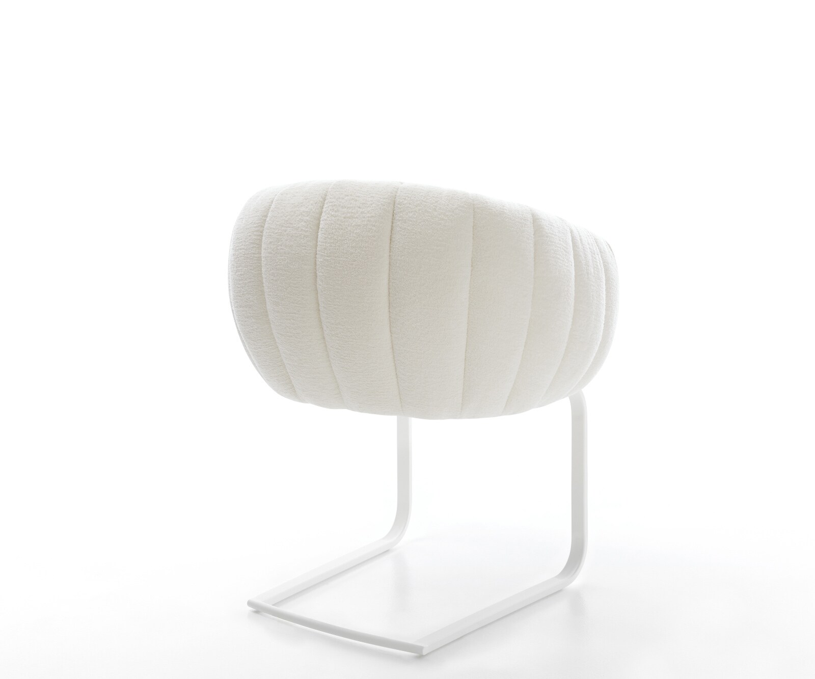 Freischwinger Jada-Flex Bouclé Soft Beige Freischwinger flach Weiß Taschenfederkern 4