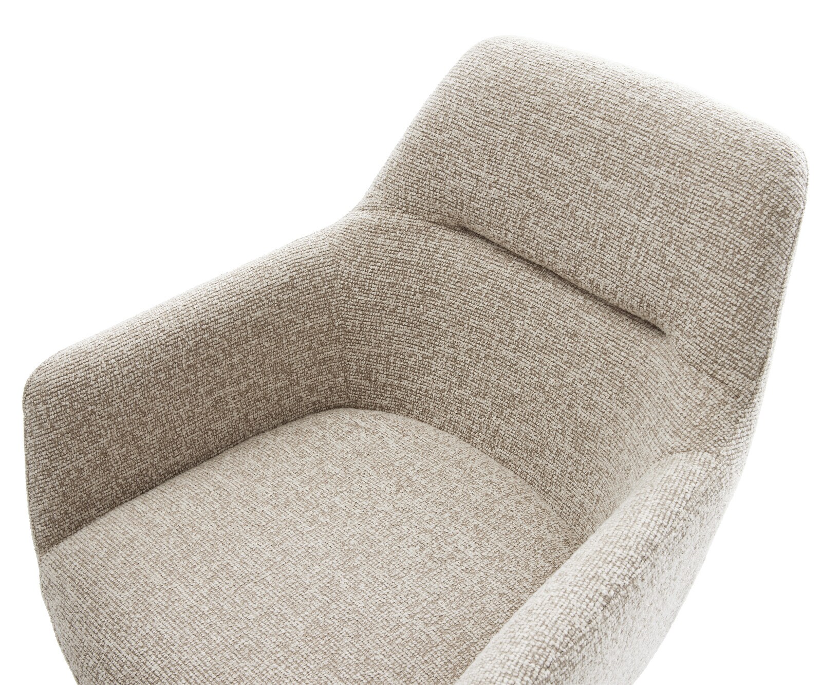Esszimmerstuhl Pejo-Flex Webstoff Soft Beige Kreuzgestell konisch Schwarz Taschenfederkern 3