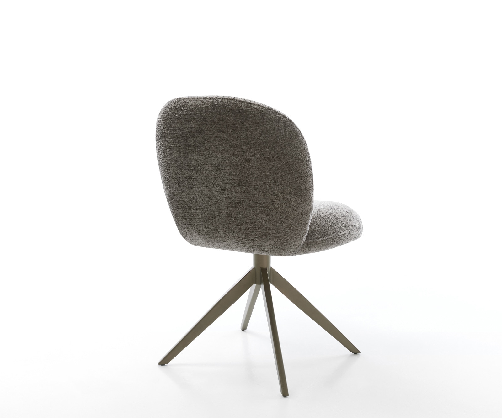 Drehstuhl Nube-Flex Bouclé Soft Schlamm Kreuzgestell breit Effektfinish Titan 360° drehbar Wippfunktion Taschenfederkern 4