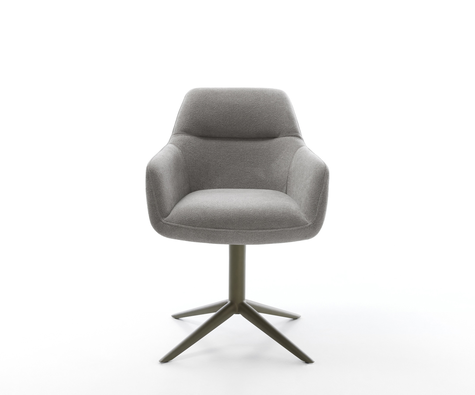 Drehstuhl Pejo-Flex Strukturstoff Soft Grau Fußkreuz Effektfinish Titan 360° drehbar Wippfunktion Taschenfederkern 1