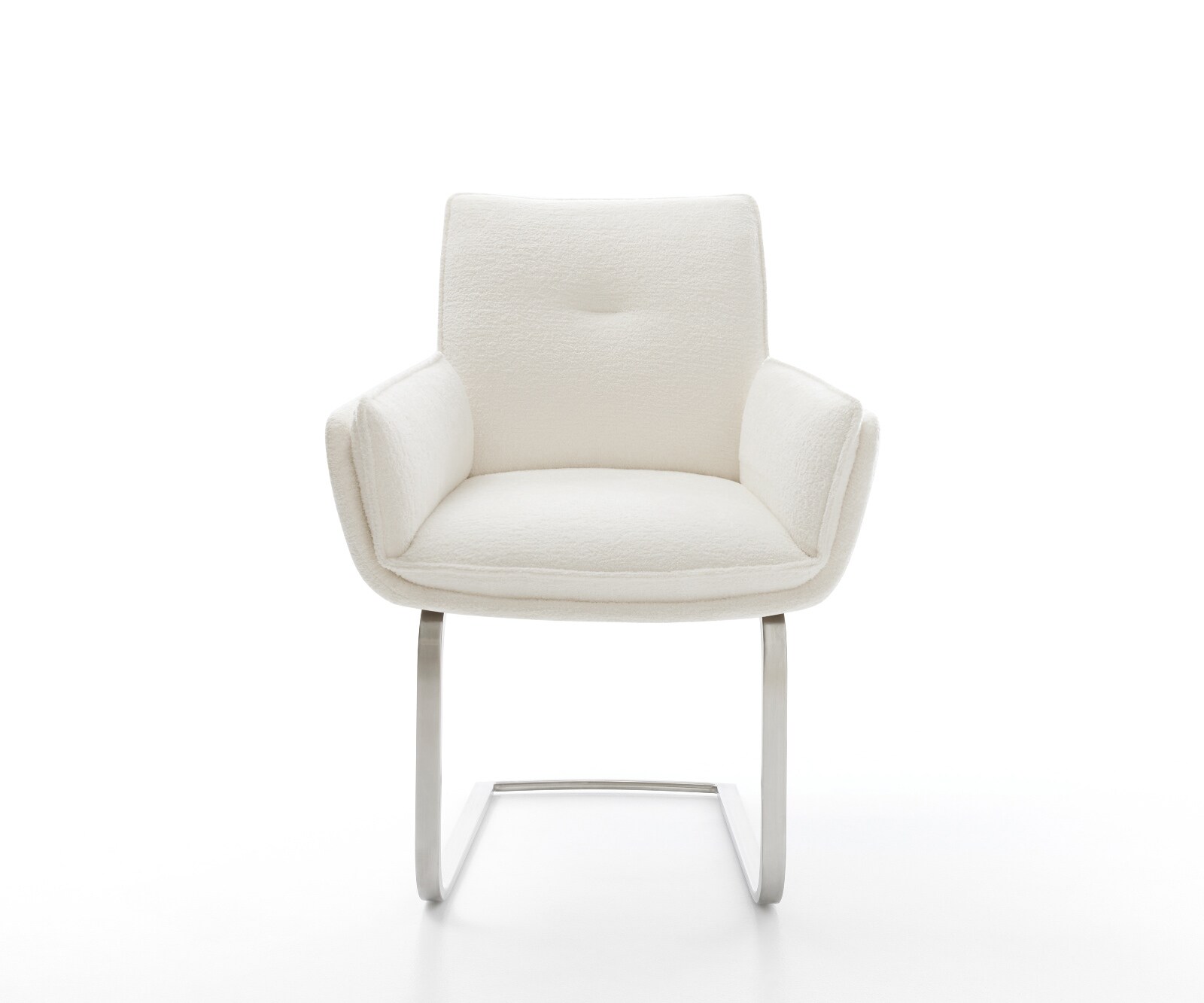 Freischwinger Nela-Flex Bouclé Soft Beige Freischwinger flach Edelstahl 2