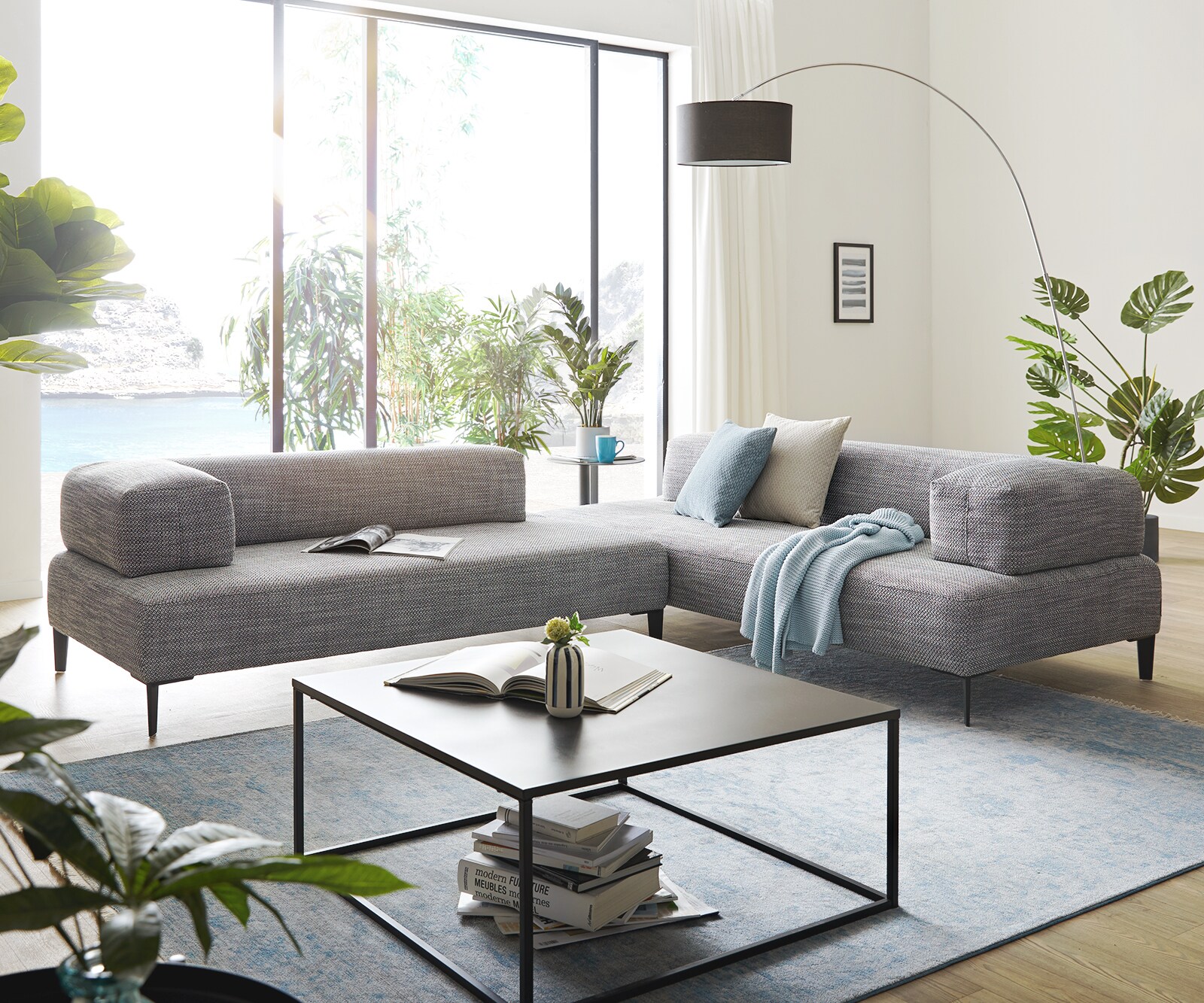Ecksofa Puzzle 222 x 284 Schwarz-Weiß Rückenlehne by W. Schillig
