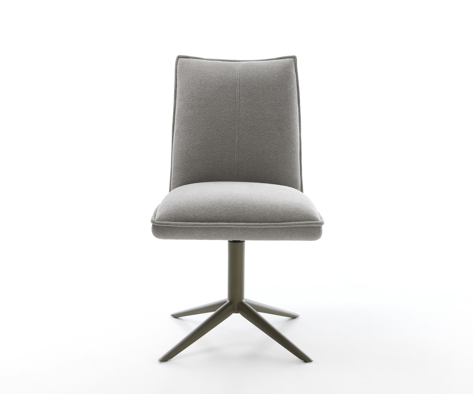 Drehstuhl Lelio-Flex Strukturstoff Soft Grau Fußkreuz Effektfinish Titan 360° drehbar Wippfunktion Taschenfederkern 1